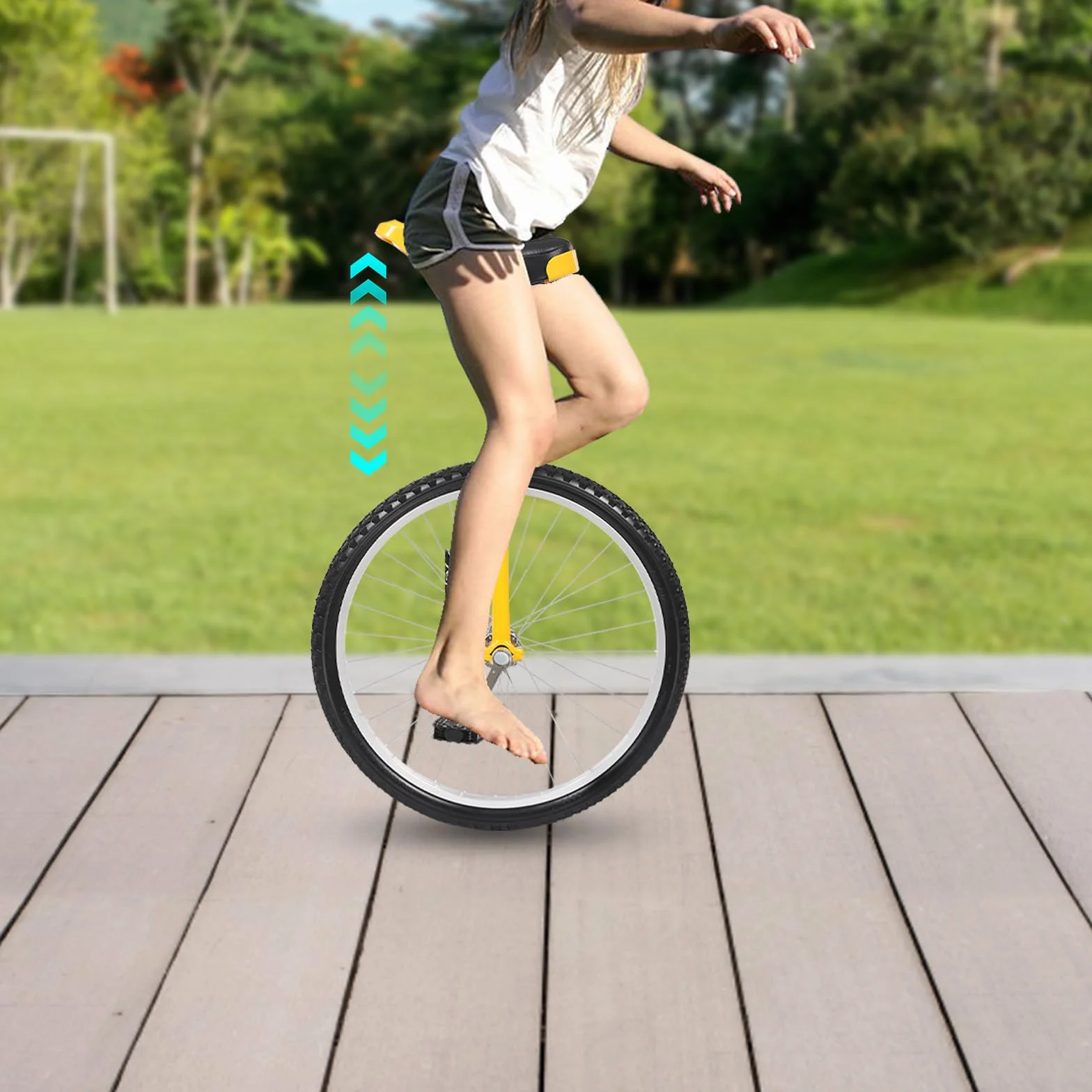 Monocycle 24 Pouces pour Sport, Cadre en Acier au Manganèse, Réglable