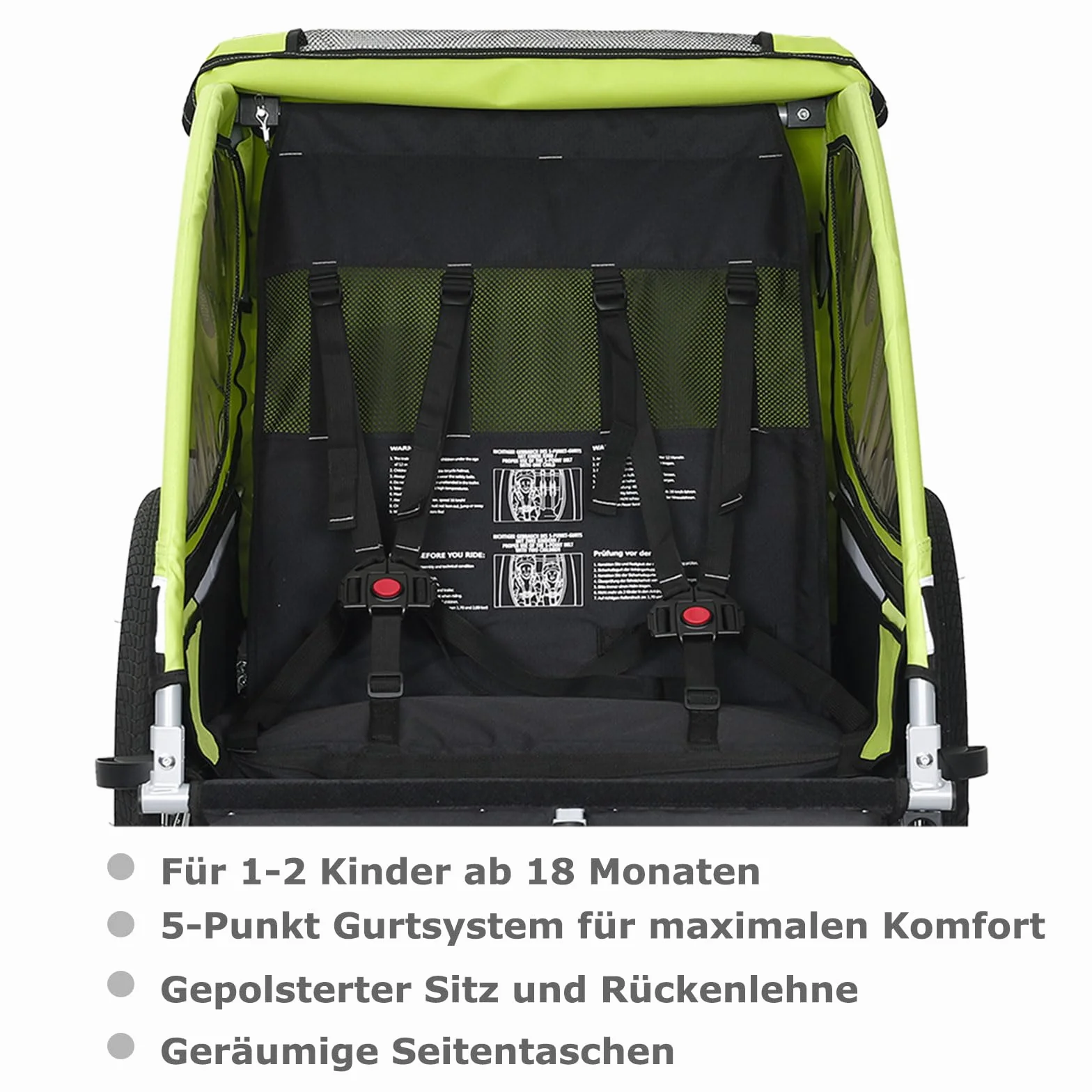 Tiggo VS 50201 Remorque pour Enfants Biplace Tout-Terrain
