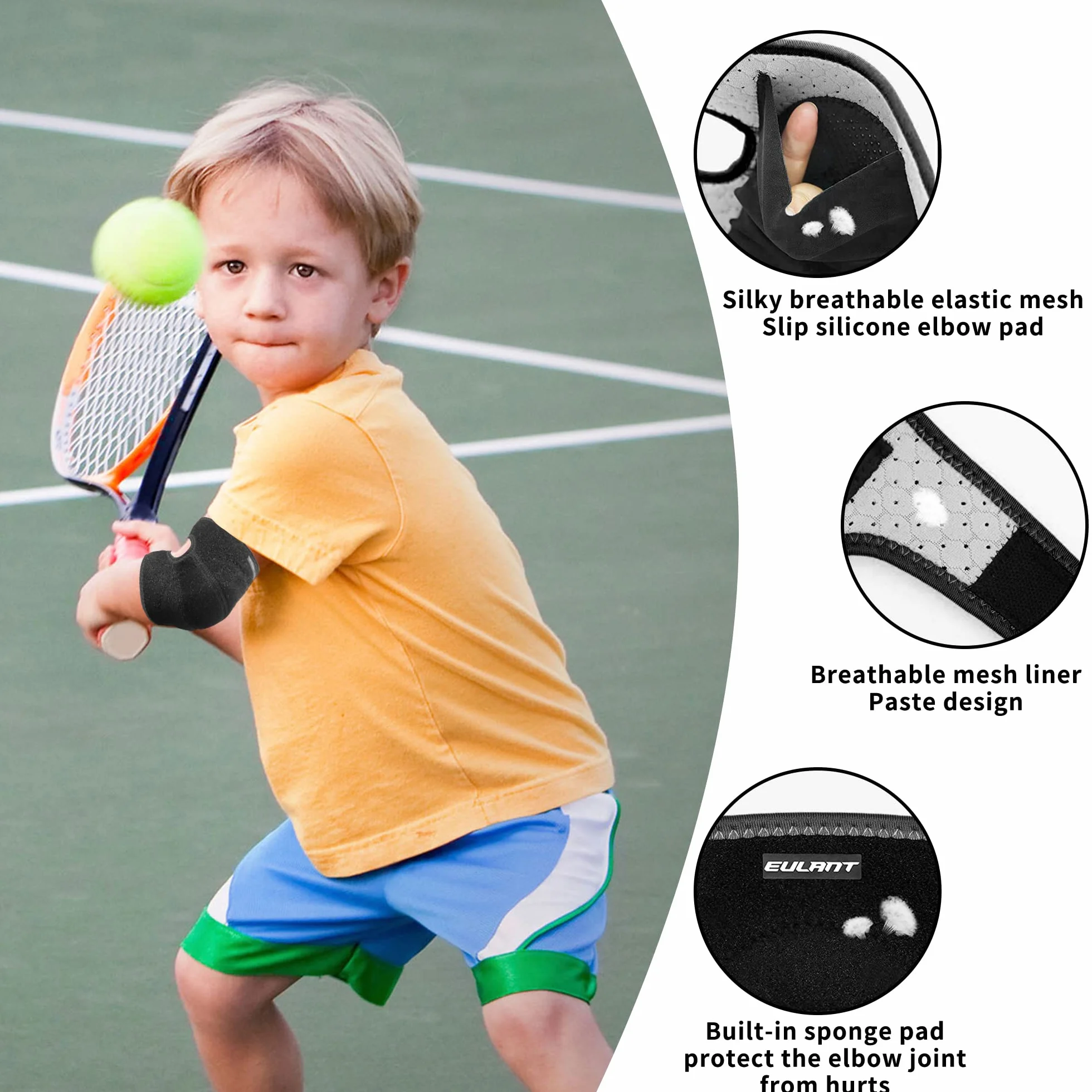 Souple Genouillère et Coudière pour Enfant Ado Adult, Set Protections de Patins Réglable pour Roller Danse Patinage
