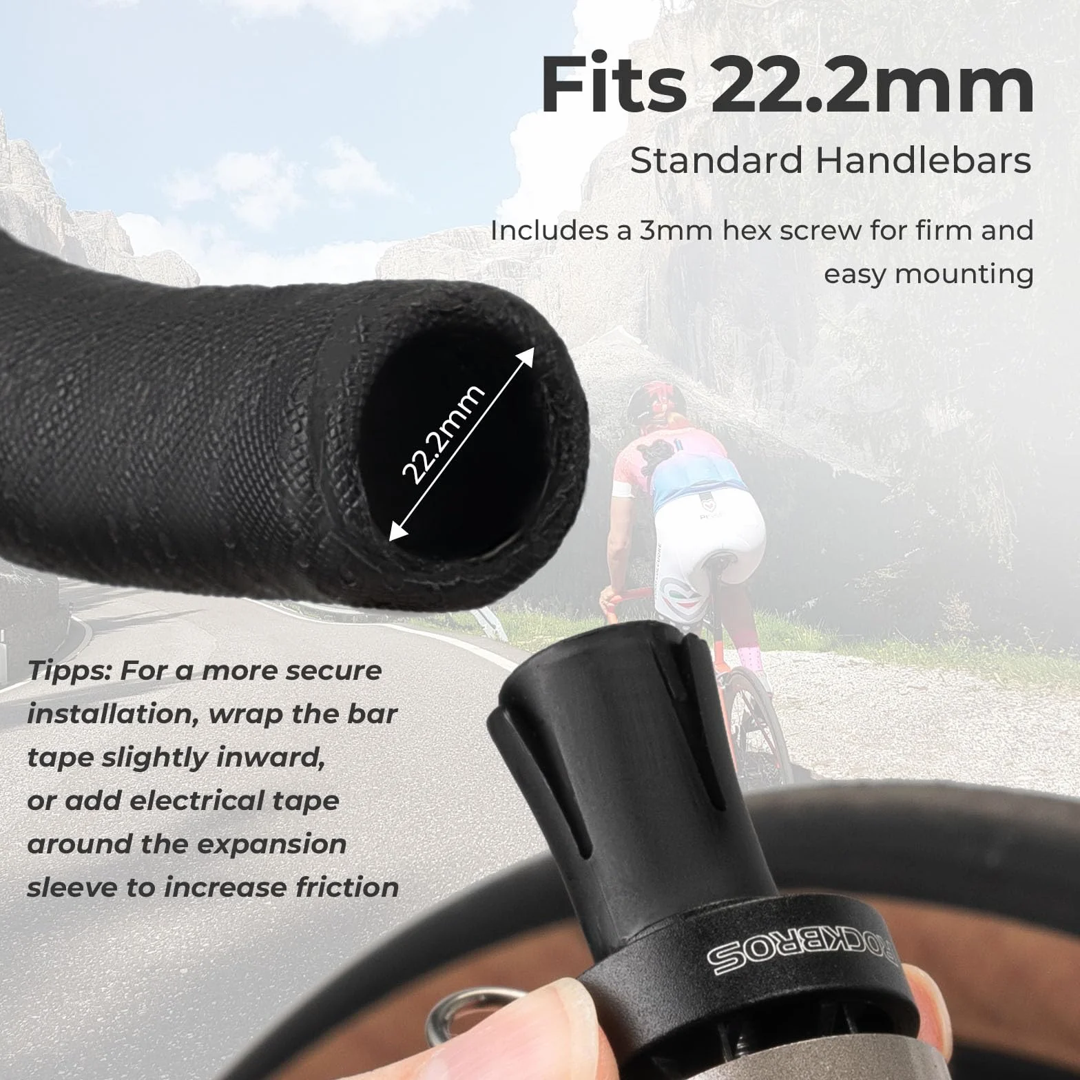 ROCKBROS 2in1 Sonnette de Vélo Klaxon 80dB pour Guidon 22,2mm Étanche
