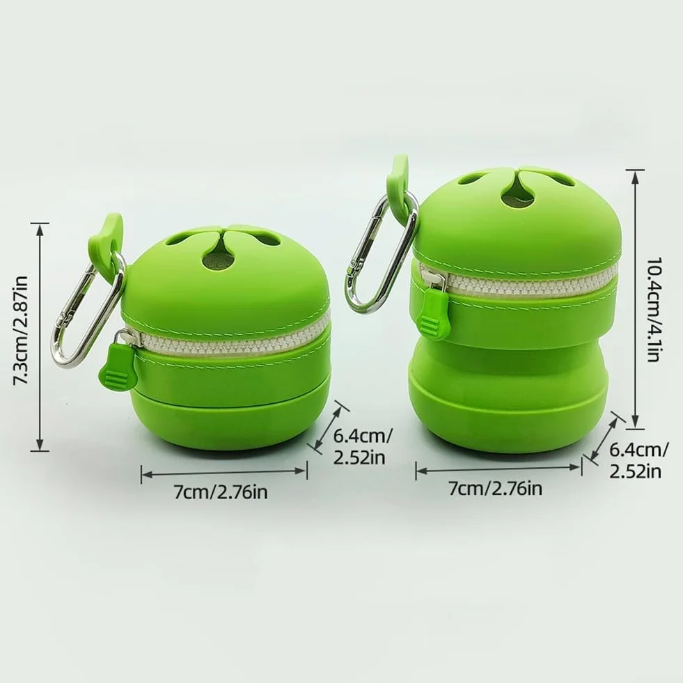 Yuanpgky Boîte de rangement pour accessoires de pêche à la mouche, organiseur pliable en silicone, étanche, vert