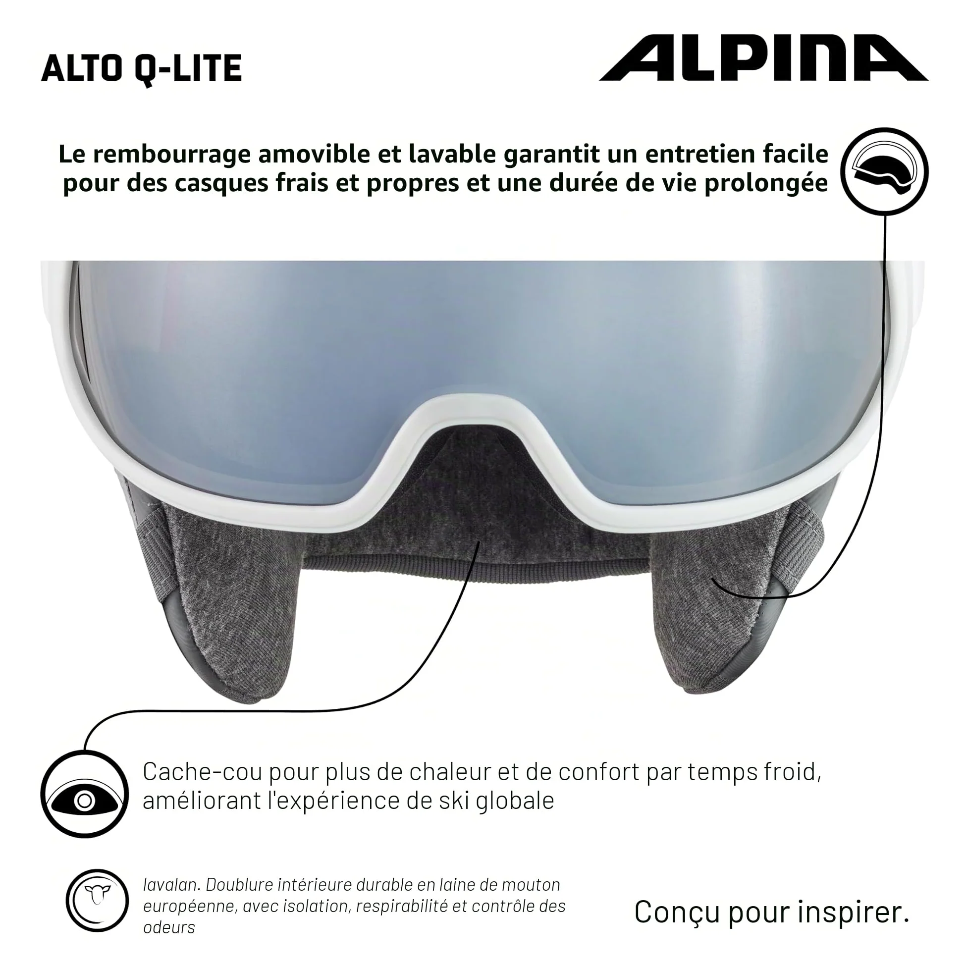 Alpina Alto Q-Lite Helm 2024 White Matt