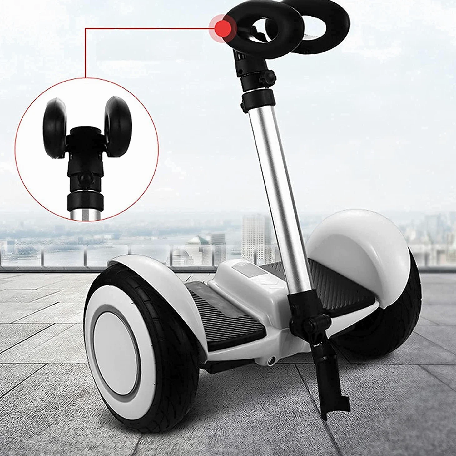 FEC Guidon Trotinette Electrique Complete Set of Handrails De Guidon RéGlable Barre Jambe De Force De Commande De PoignéE De SéCurité pour Scooter éLectrique Segway Ninebot Minipro Minilite Self