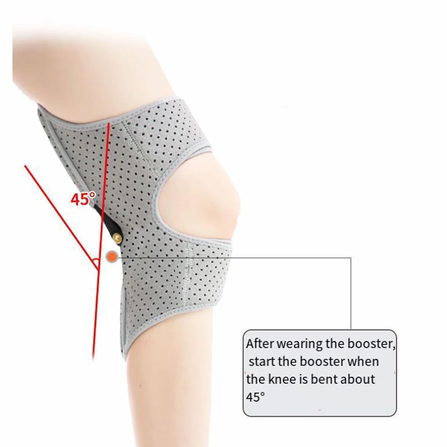 Attelle de soutien pour le genou à ressorts réglables, dispositif d'assistance pour personnes âgées, Gris