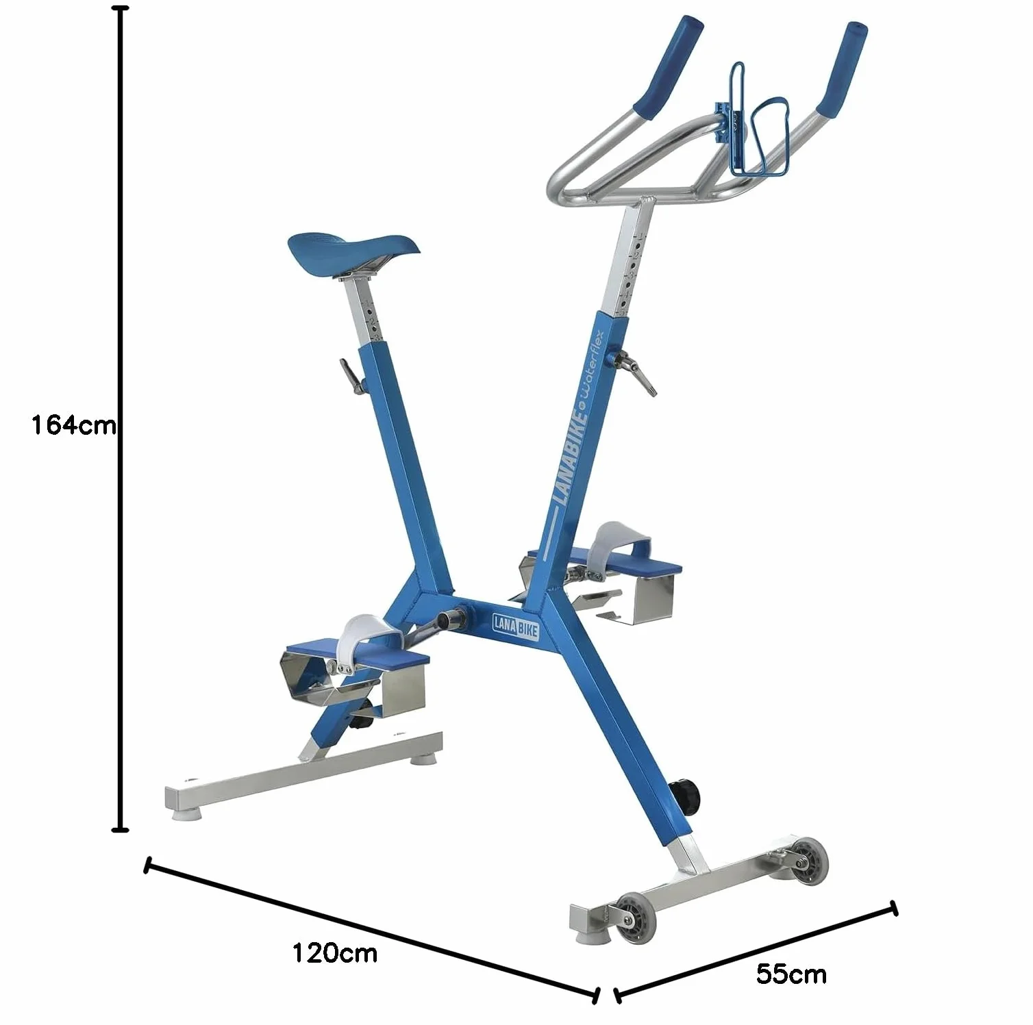 Waterflex Aquabike Lanabike Vélo Aquatique Piscine Large Bleu WX-LANA-BL