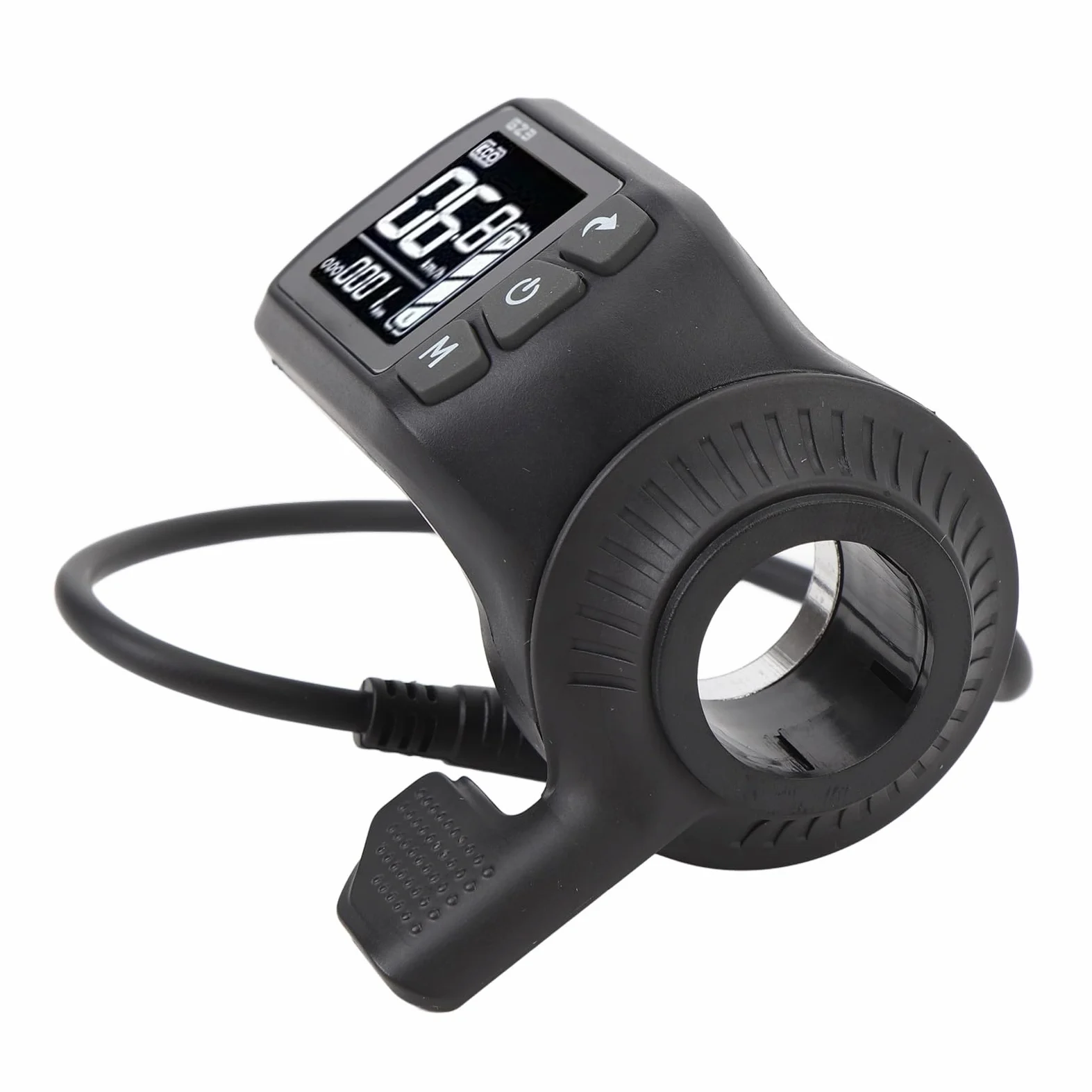 Dilwe Écran LCD de Cycle électrique, Panneau D'affichage LCD étanche 2 en 1 avec Connecteur à 5 Broches, Compteur D'affichage LCD de Cyclisme avec visibilité Claire