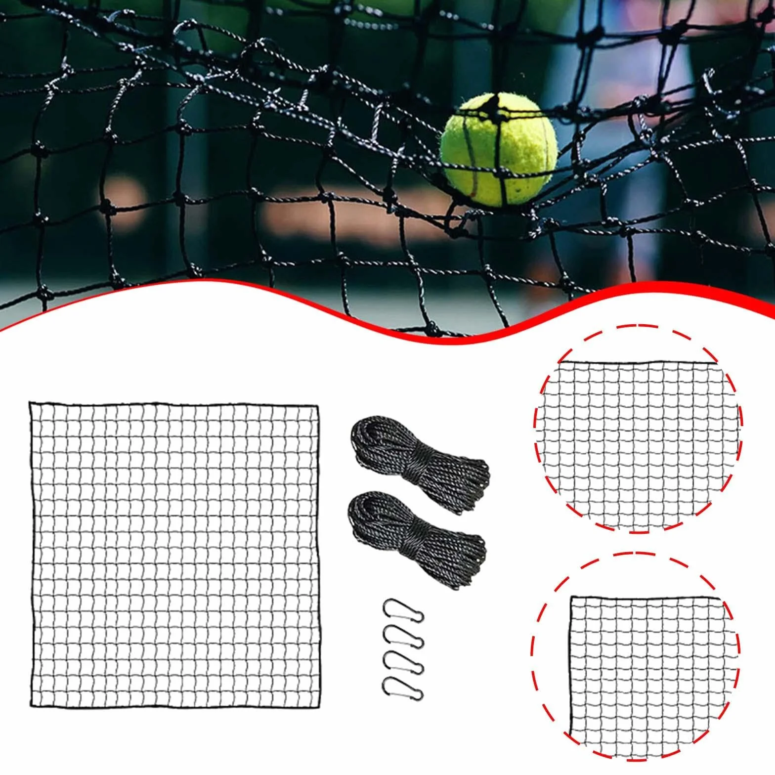 Filet de Protection pour Baseball, Softball, Sport, Hockey torsadé noué, pour Jardin pelouse extérieur