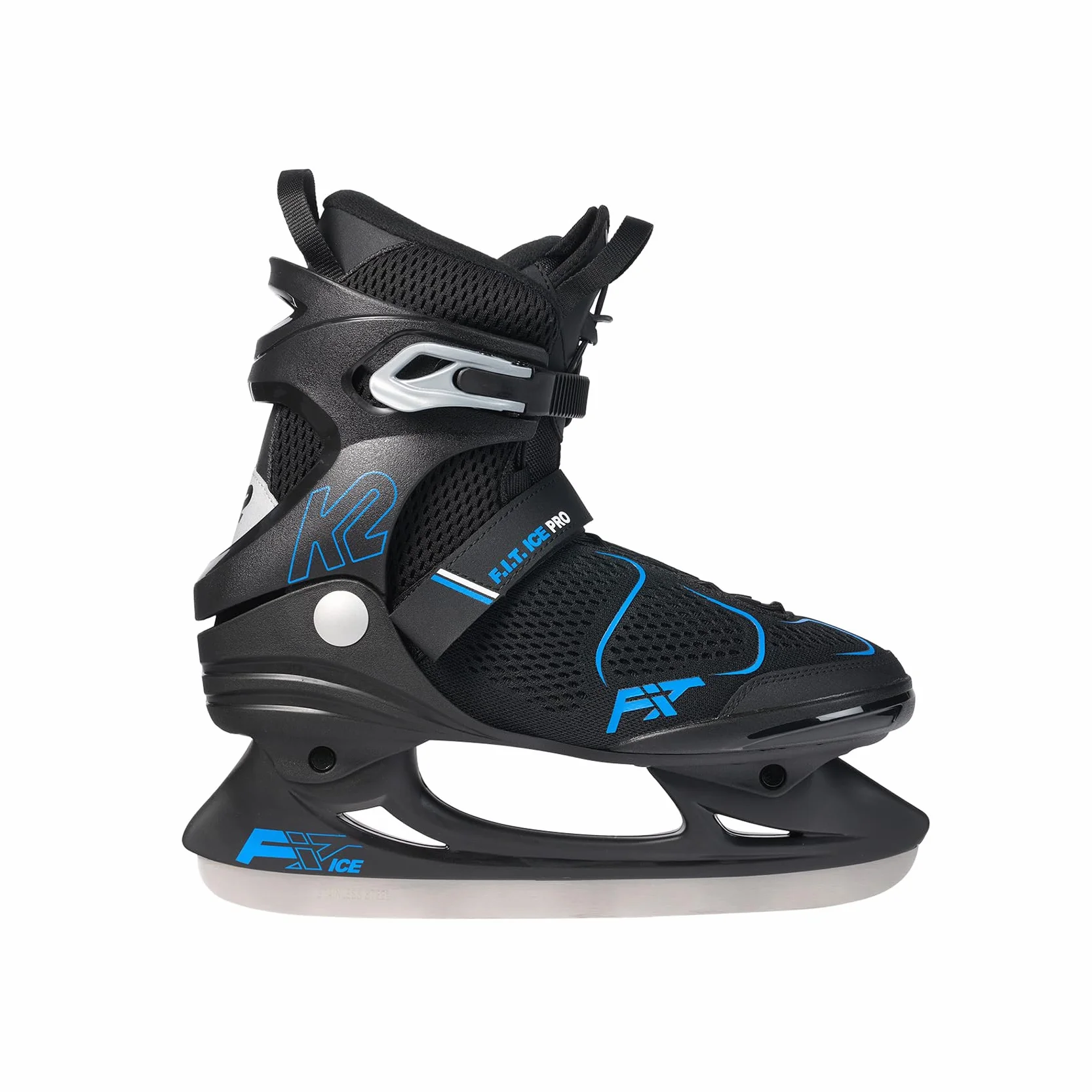 K2 F.i.t. Ice Pro Patins à Glace pour Hommes, Noir-Bleu, EU: 39 (UK: 5.5 / cm: 24.5
