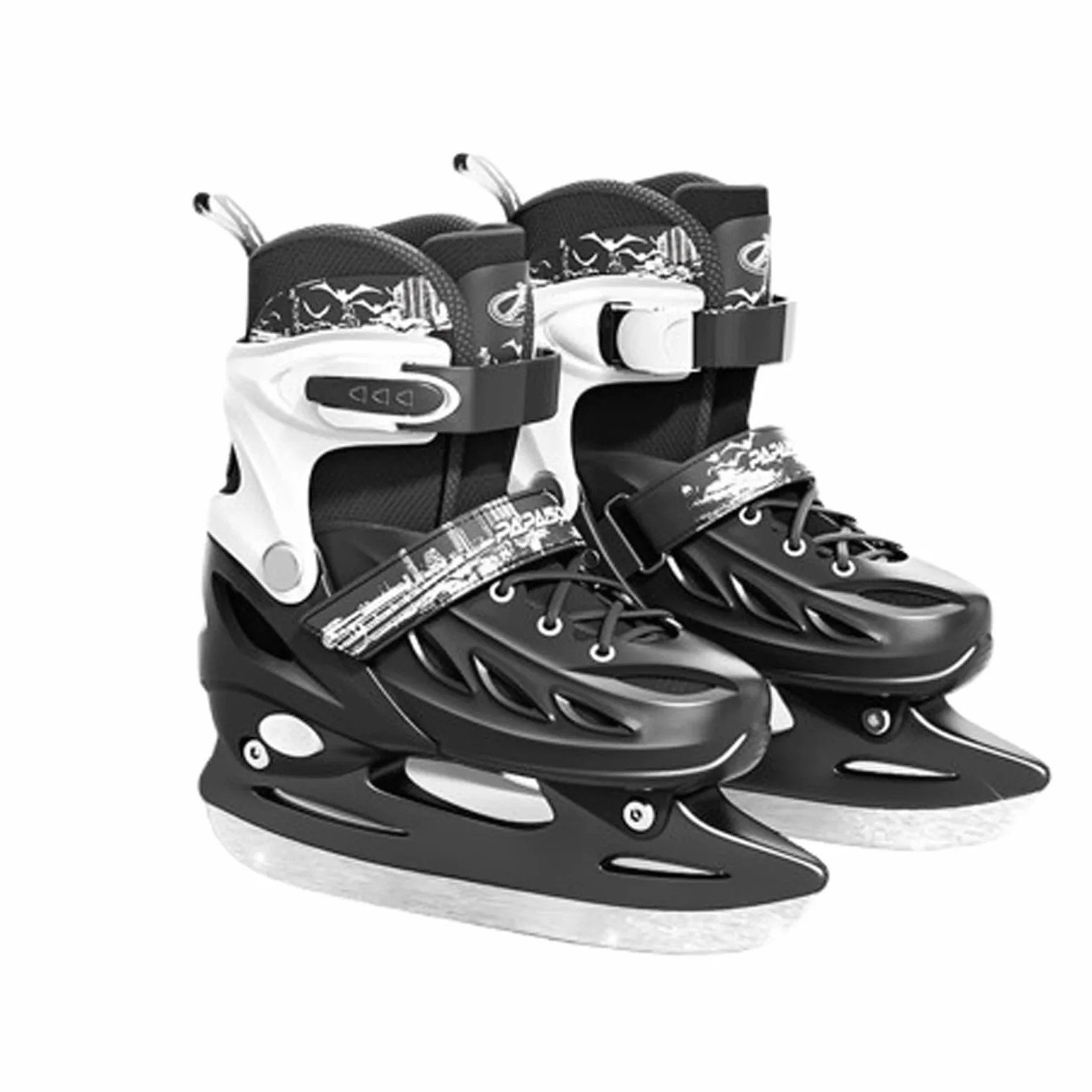 Patins à glace Homme Patins en acier au carbone Patins À Glace avec Système De Laçage Rapide Et Boucle À Poussoir pour Un Maintien Sûr,Patins à glace réglables pour adultes hommes et femmes