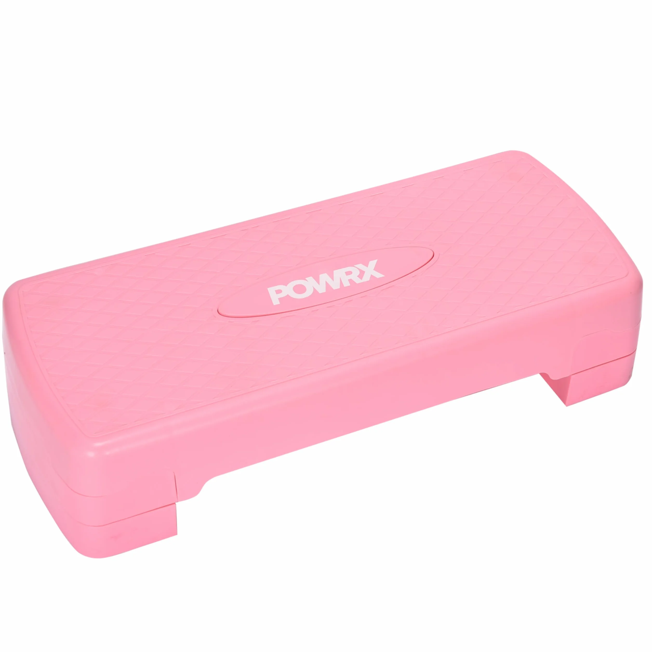 POWRX Step Board d'aérobic Hauteur réglable 68 x 28 cm Rose