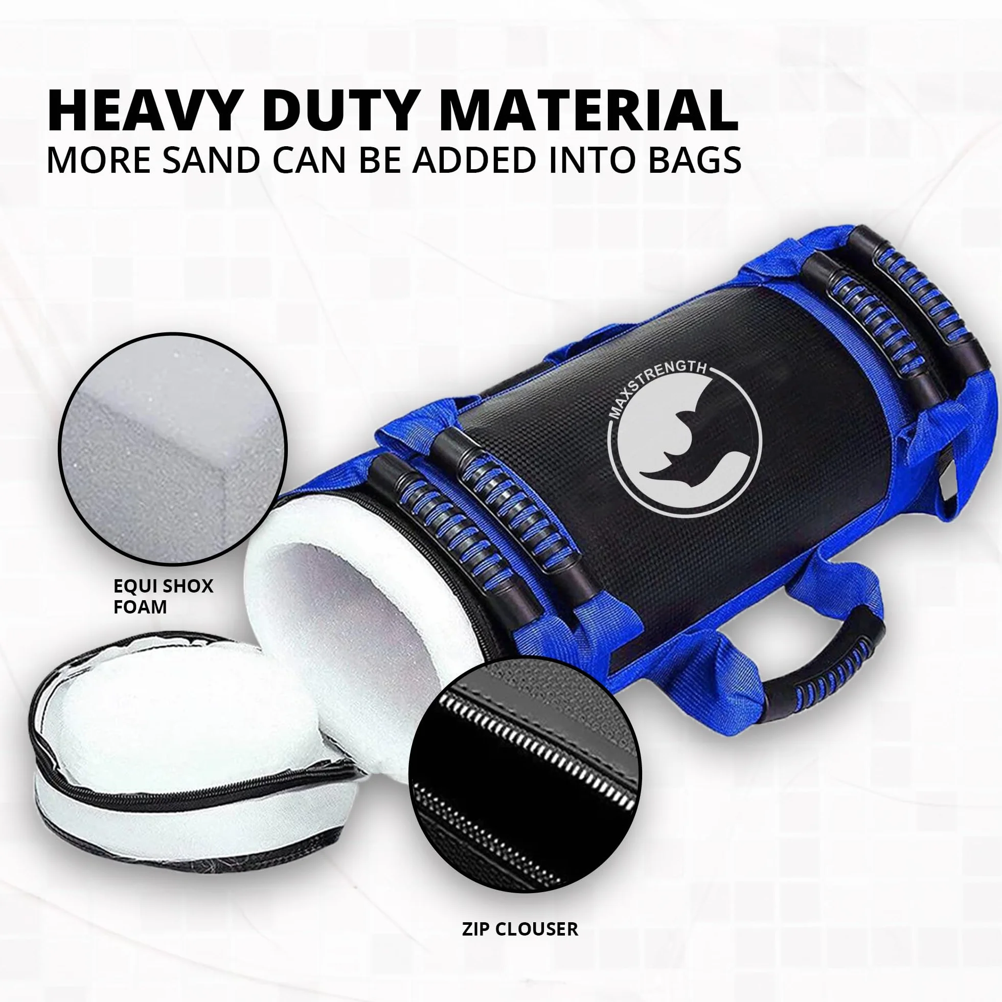 MAXSTRENGTH Sac de sable 5 kg 10 kg 15 kg 20 kg entraînement CrossFit MMA