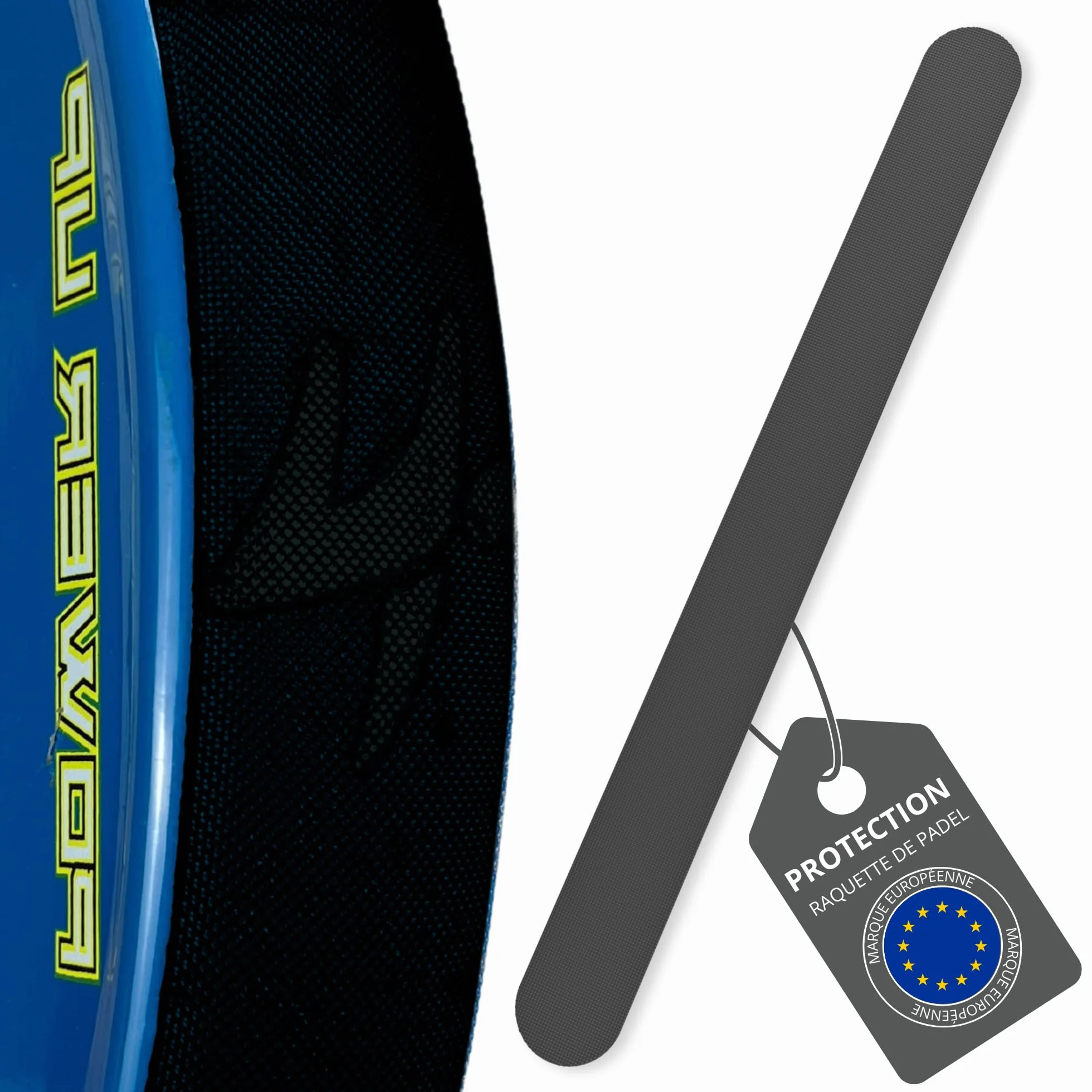 Protection Raquette Padel Noir Rugueux Silicone - Lot Multi-granulés