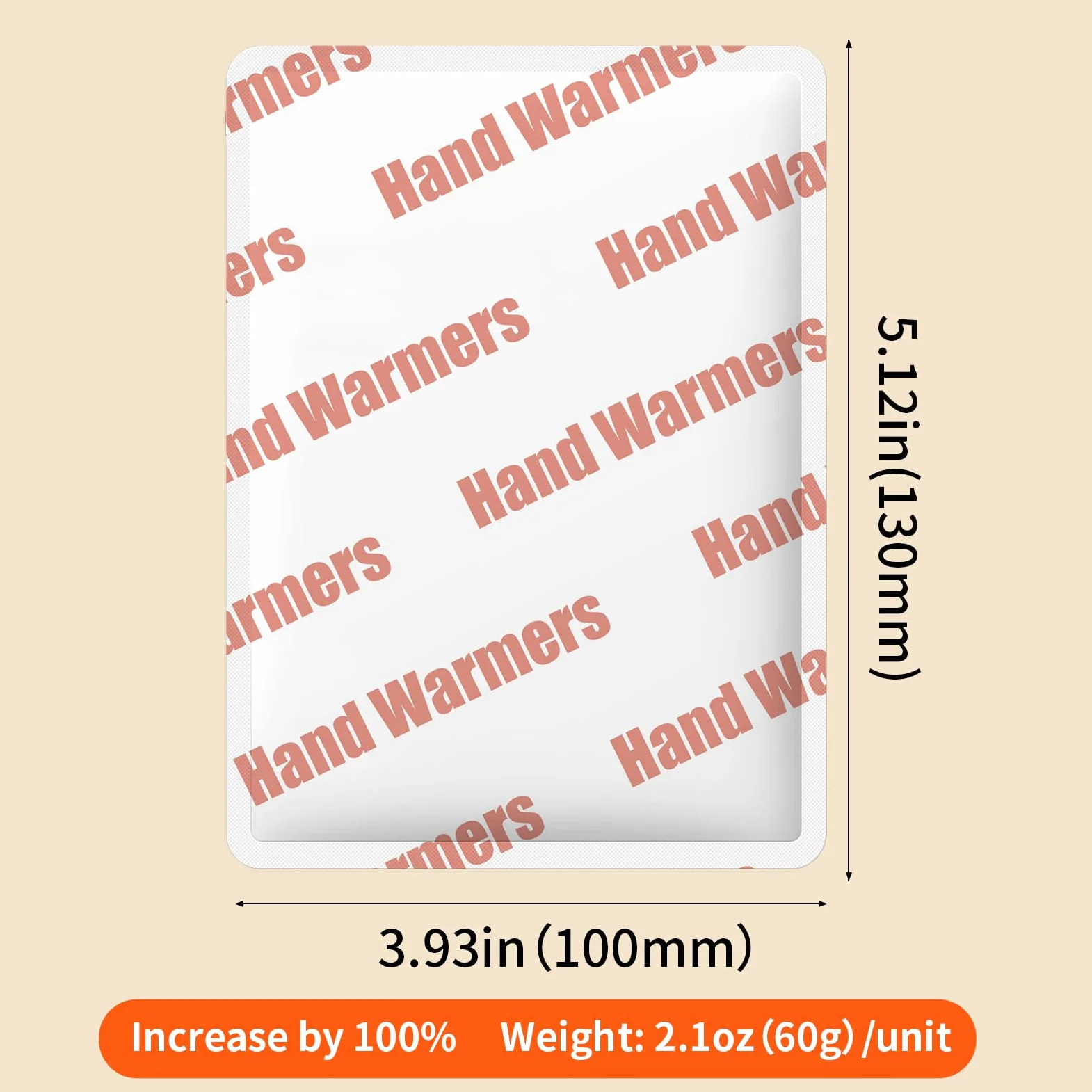Chauffe-mains jetables - Longue durée - Activé par l'air - Jusqu'à 10 heures - Entièrement naturel et portable - Pour le camping, la pêche, la chasse, les sports de plein air, le travail d'hiver, les