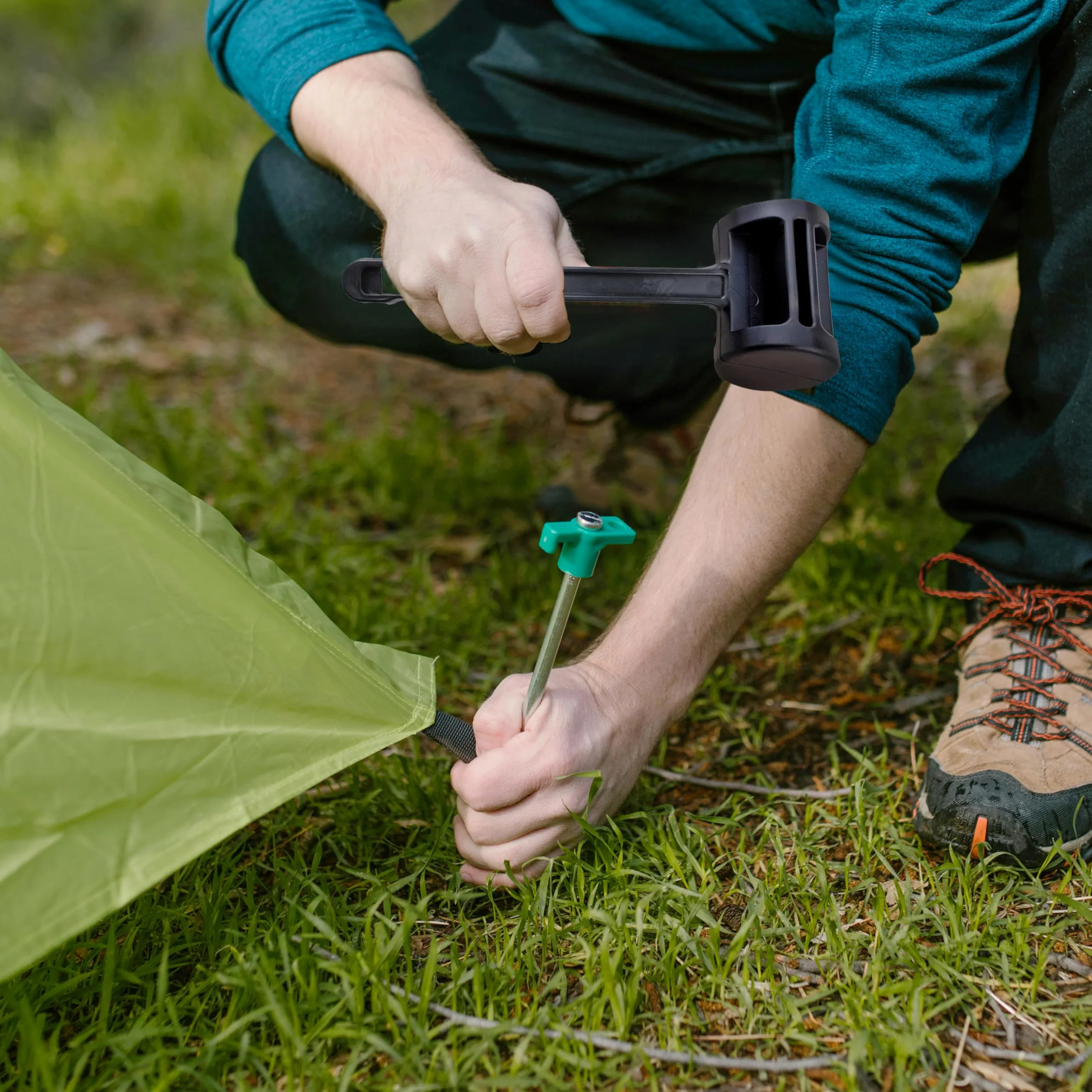 Marteau de camping de qualité supérieure - Marteau robuste, léger et fiable pour la construction de tente et une utilisation en plein air, accessoire de camping idéal pour les amateurs de camping et