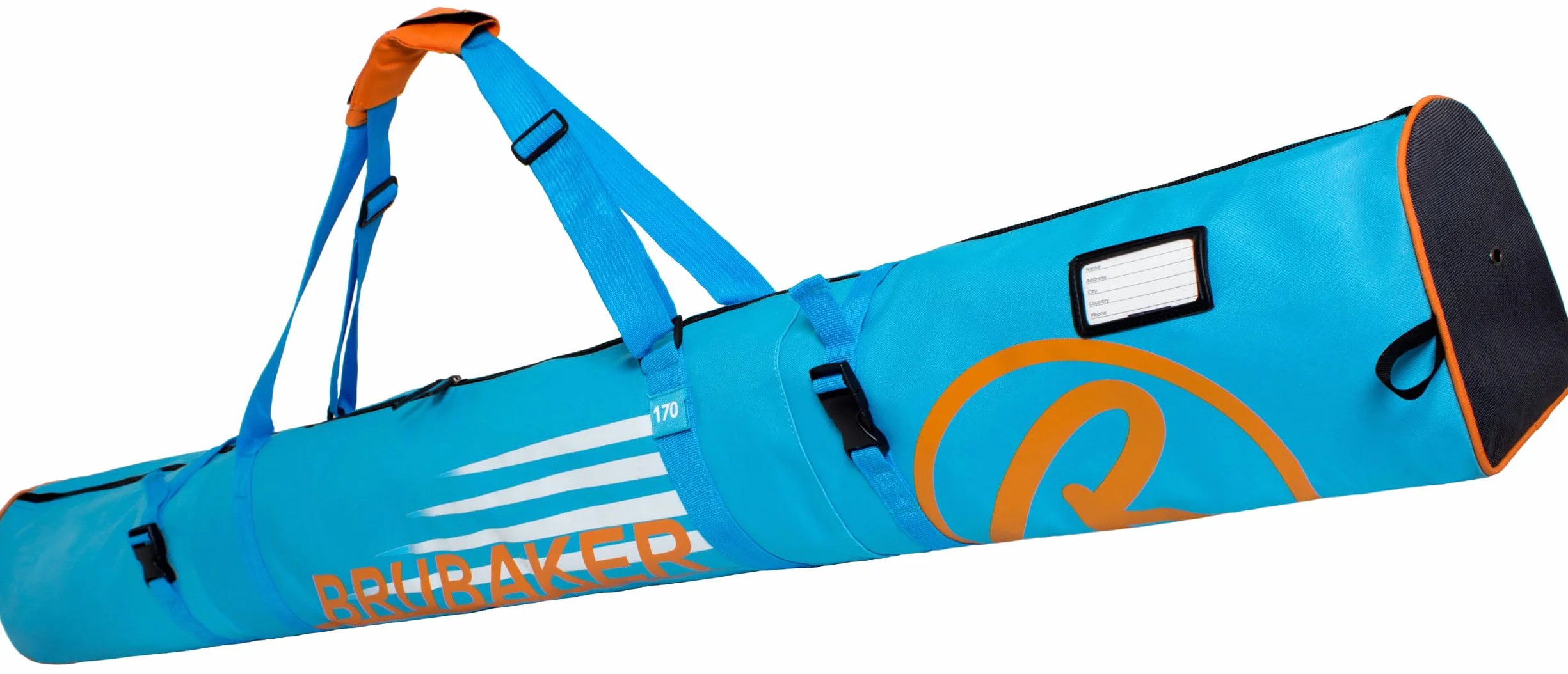 Brubaker Carver Champion Sac de Ski rembourré 170 x 34 x 34 cm Bleu Orange