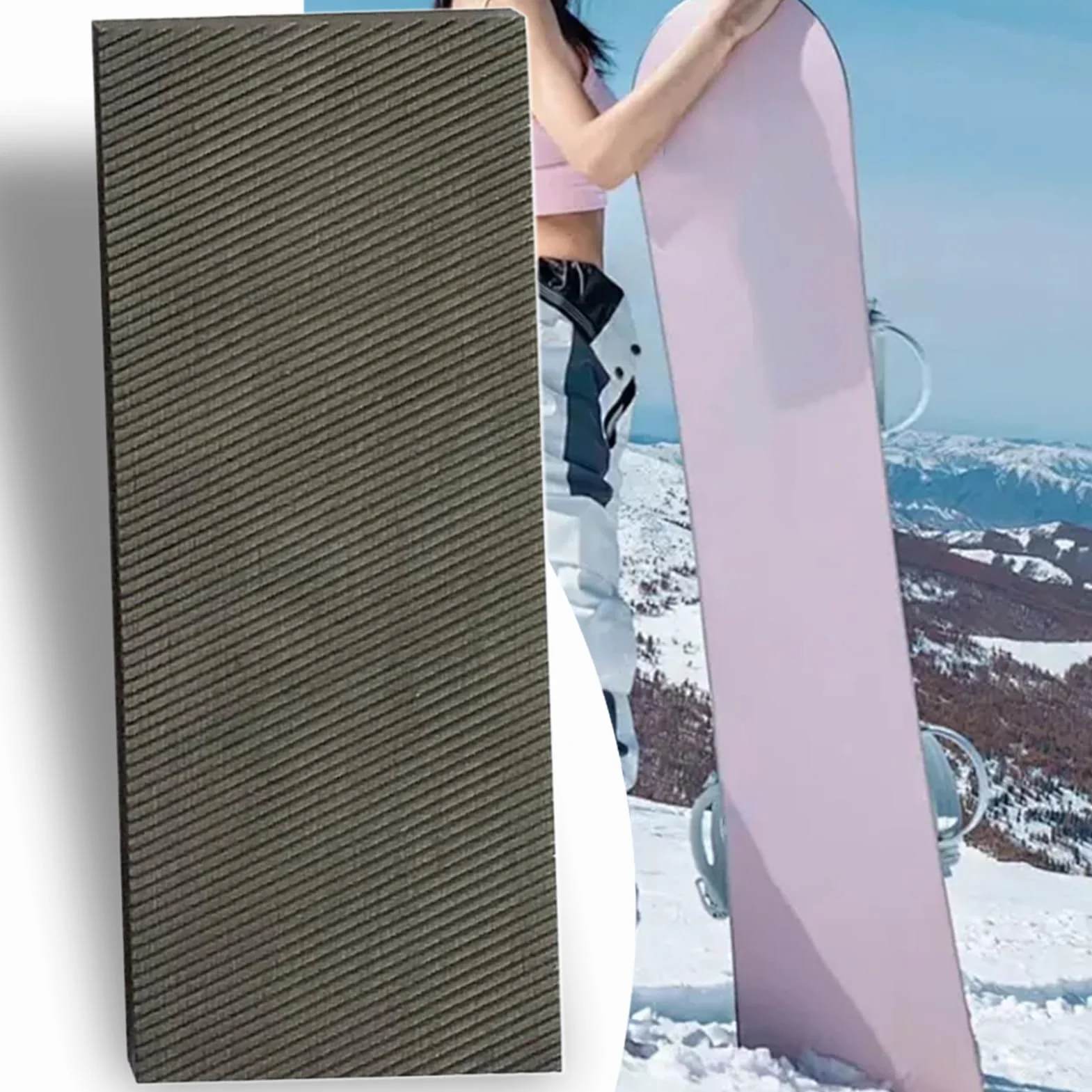 Lime d'affûtage des bords de snowboard - Ski - Biseauté 11 dents - 7 x 2,8 cm - Outil de meulage