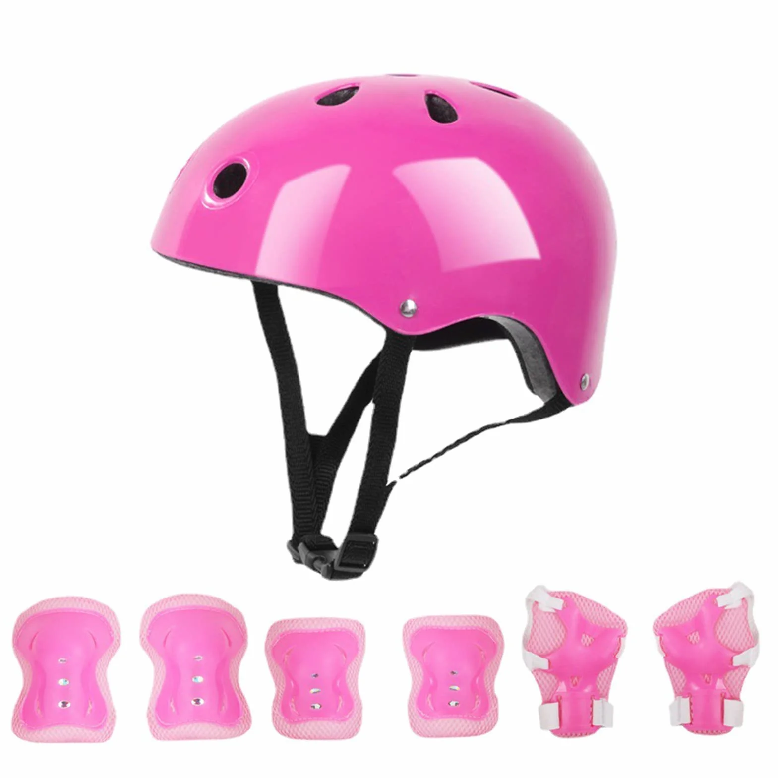 Casque pour Enfants Éponge Douce Coque ABS Mousse EPS Haute densité Rose