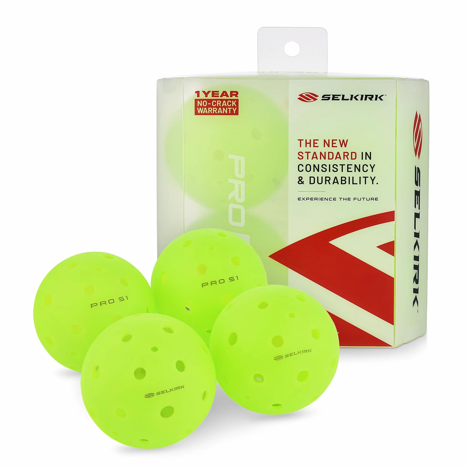Selkirk Sport Balle Pro S1, balles de pickleball extérieur 38 trous, approuvée USAPA