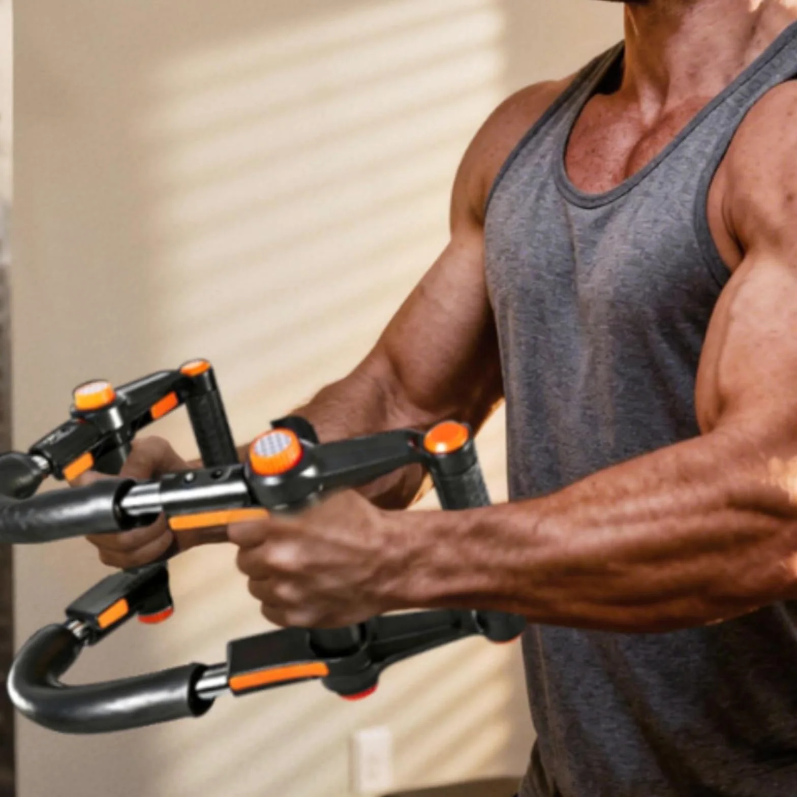 Appareil Musculation pour Bras Soli | Structure Robuste En PP, Réglable, Station Pompes, pour Maison, Débutants