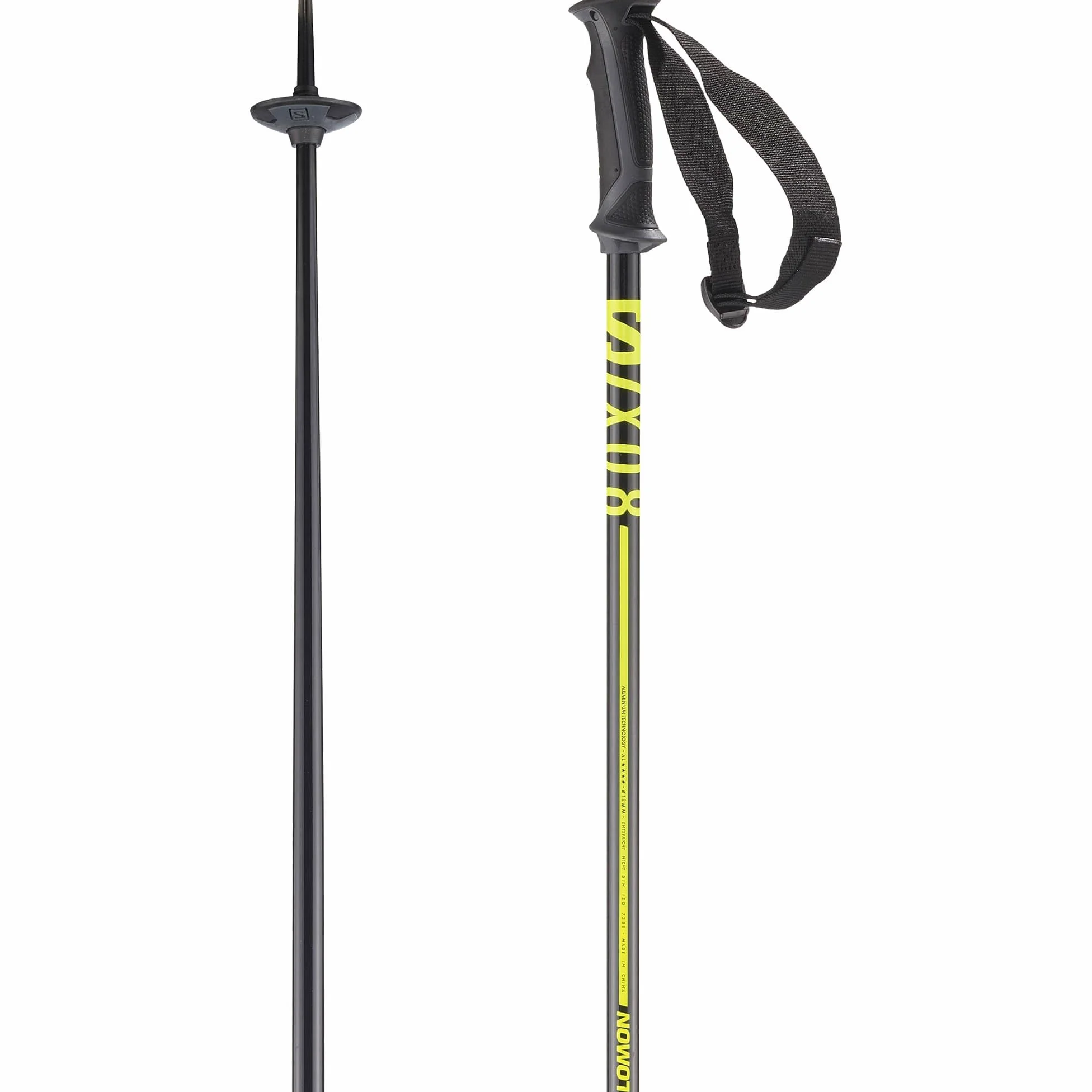 Salomon X 08 Batôns de Ski Unisexe légers et Fiables, Parfaits pour Le Ski et la Randonnée