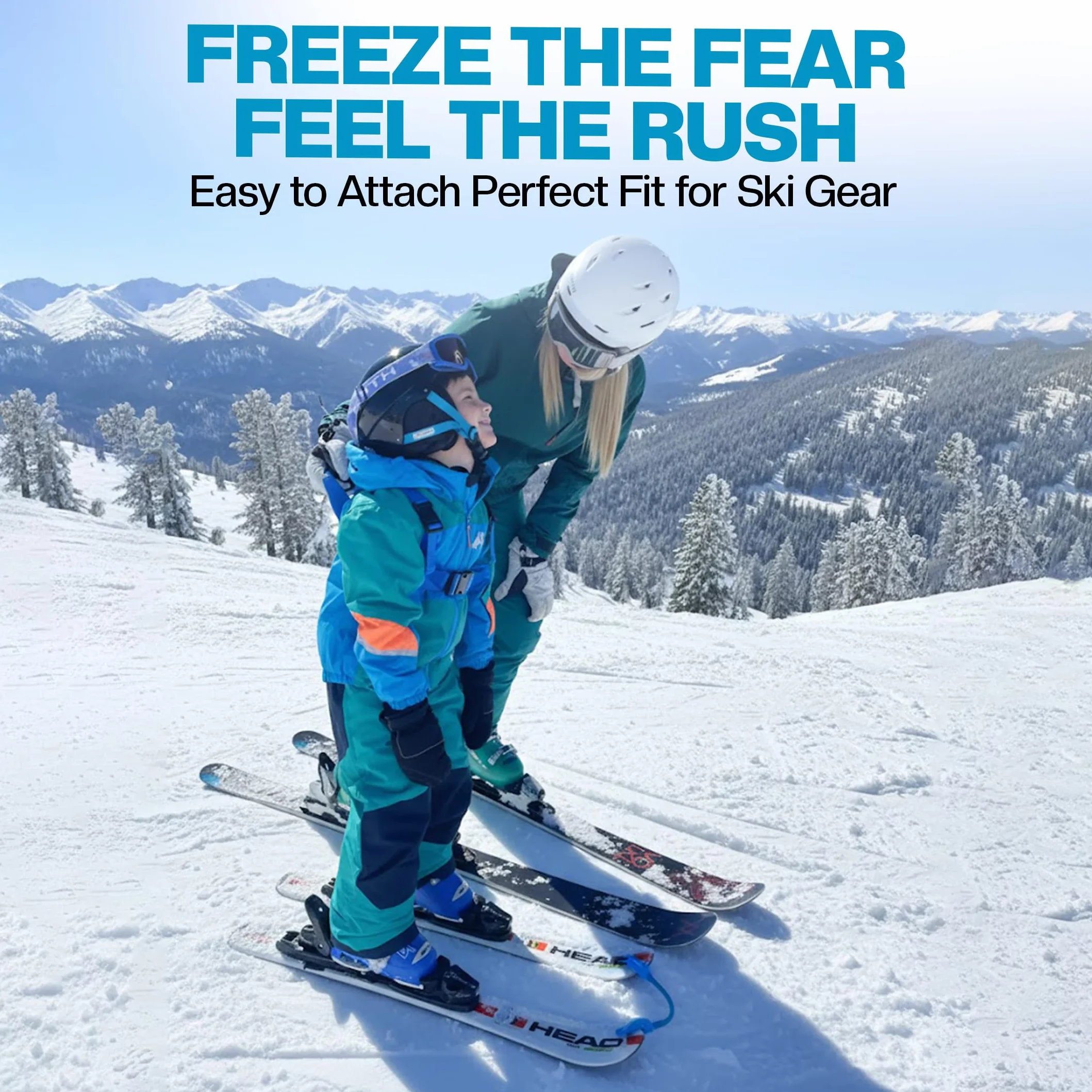 Launch Pad Wedgease Connecteur de Pointe de Ski – Apprendre à Skier – Contrôle de la Vitesse, Cale, Tourner – Portable et Durable – Débutants