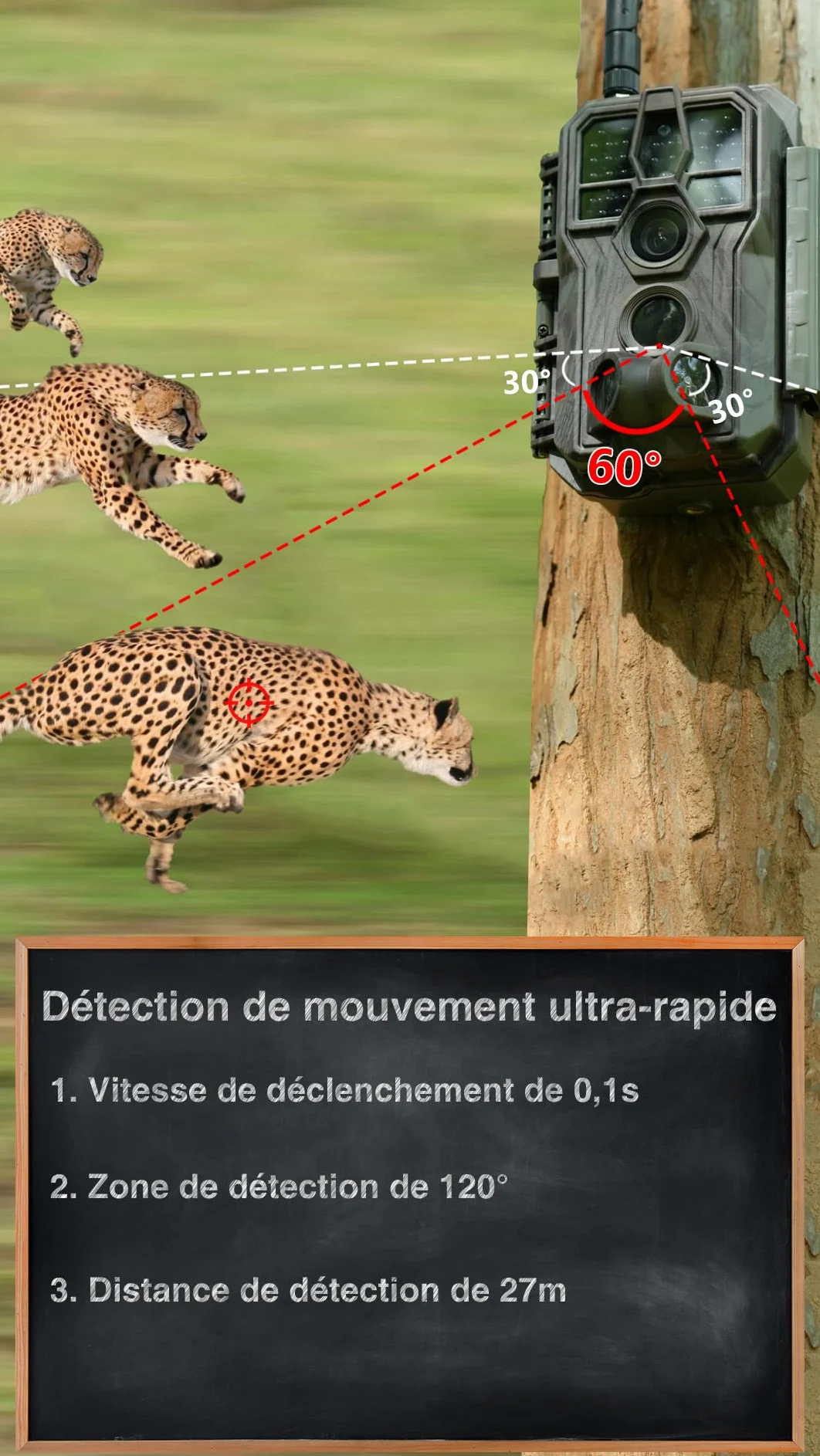 GardePro X50 Pro Max Caméra de Chasse 4G LTE avec Streaming en Direct, Batterie Rechargeable 8000 mAh, Carte SD Intégrée, 48MP 1296P, Caméra X50PLMB No Glow Infrarouge Vision Nocturne