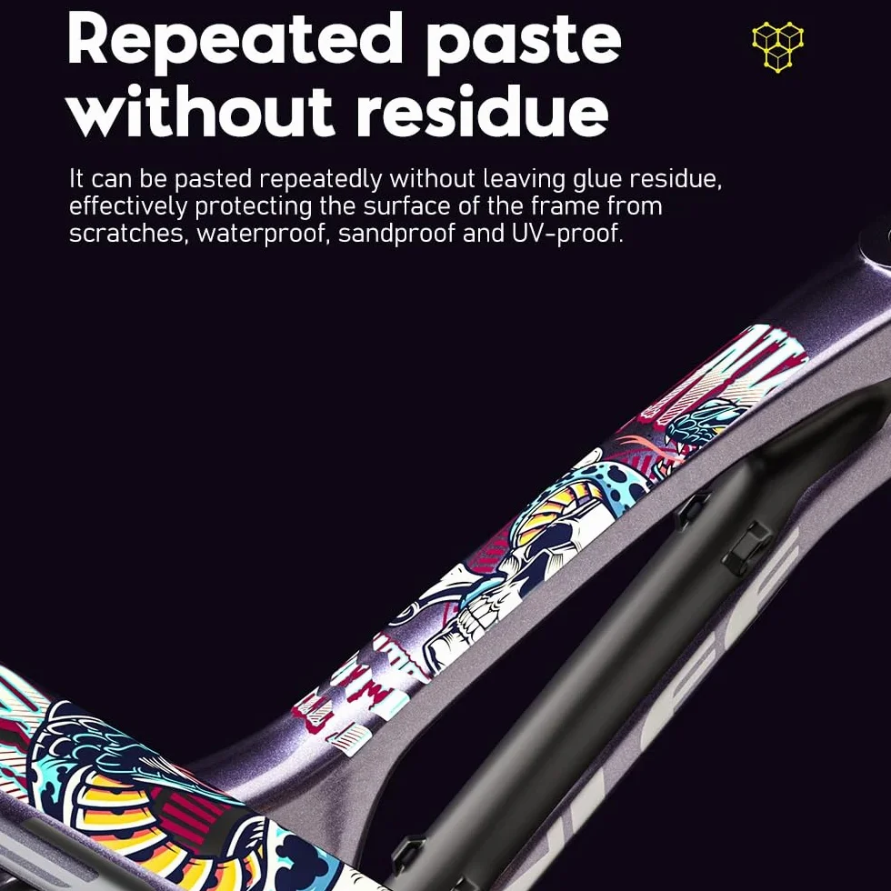 Autocollant de protection de cadre de vélo anti-rayures imperméable VTT