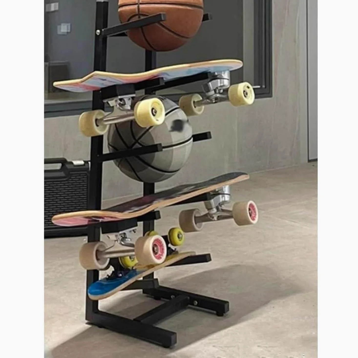 Porte - Skis et hayon Multifonctions - Rangement de Planche de Surf Peu encombrant - Présentation Parfaite de l'équipement et des Accessoires,Falta-25x25x119cm