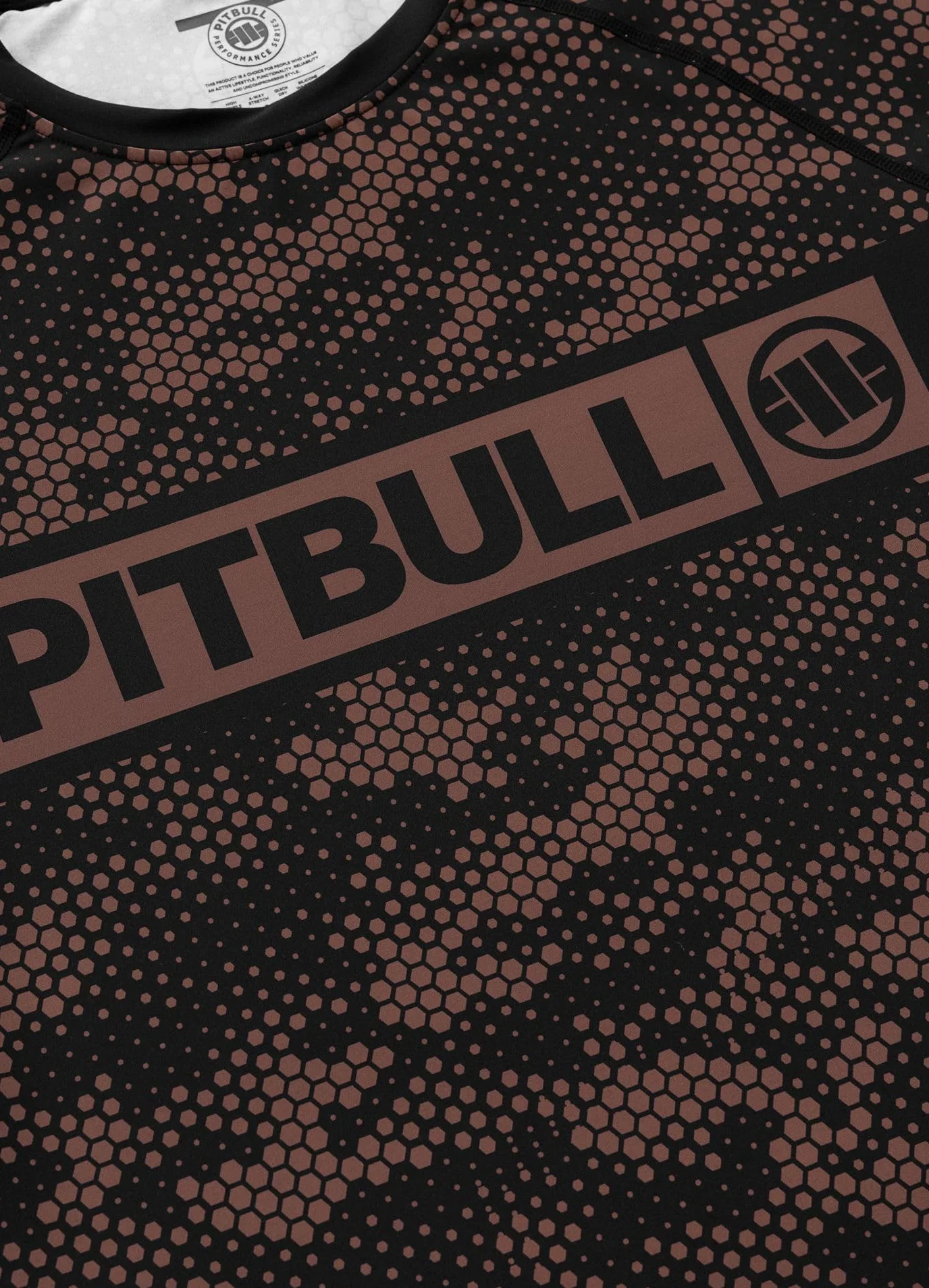 PITBULL - T-Shirt Rashguard Homme Manches Longues Hex Camo Hilltop, T Shirt | Rash Guard Séchage Rapide, Tshirt Fonctionnel Élastique, Rafraichissant Chemise, Sport Chemise, Longsleeve