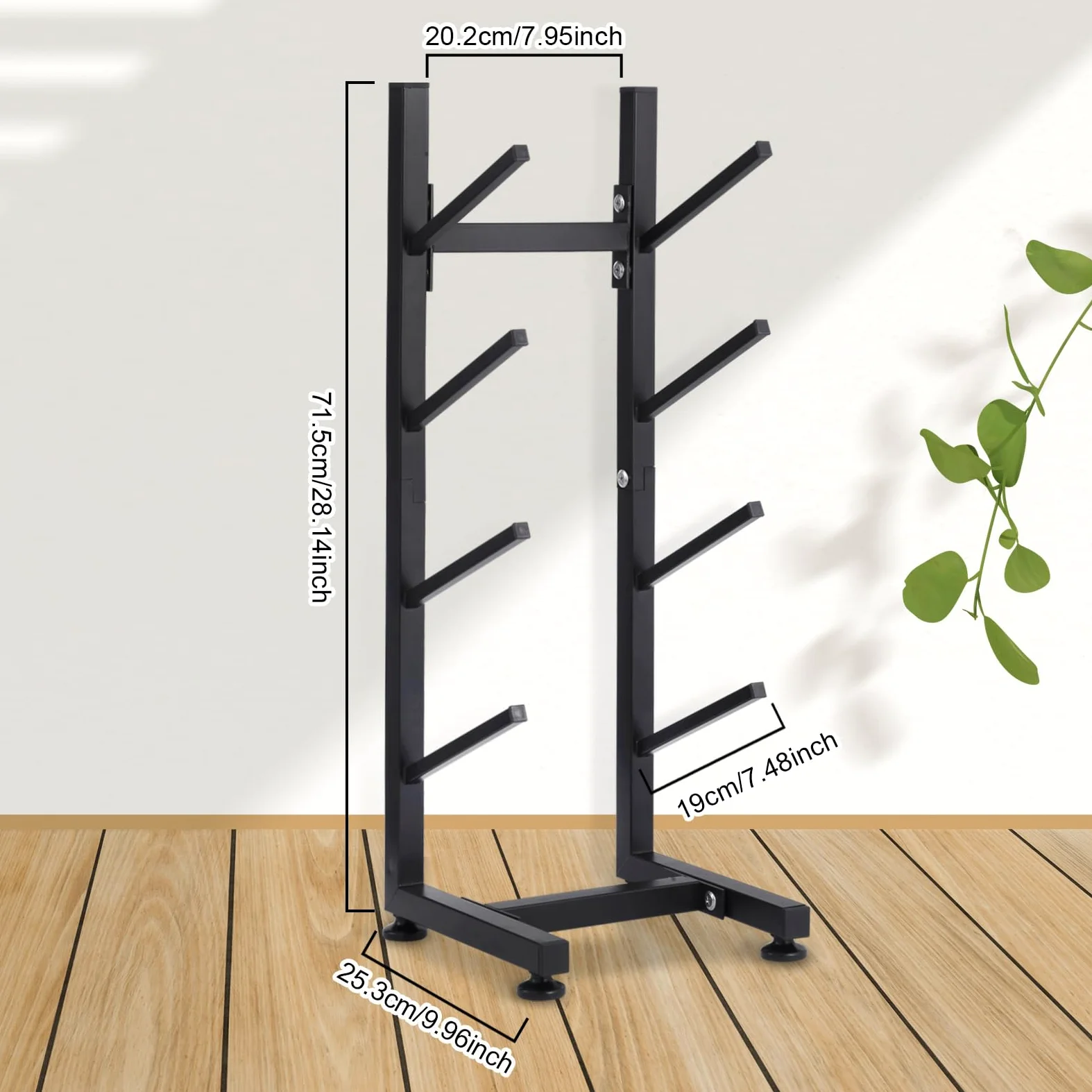 BiJun Support de sol pour skateboard, support de planche à roulettes à 4 couches, support de rangement pour planche à neige, support de plancher pour terrasse, longboard, snowboard, skateboard