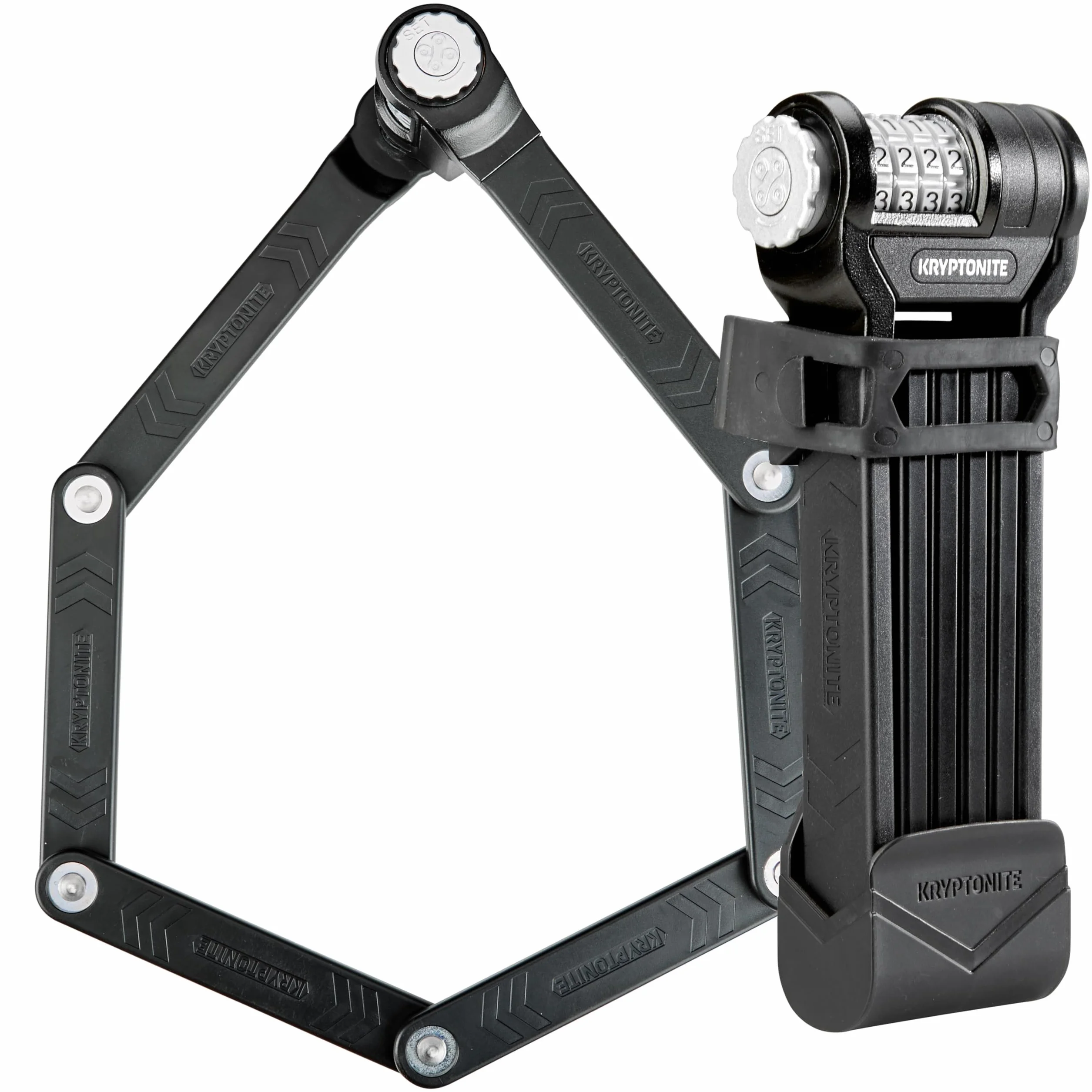 Kryptonite Keeper 585 Combo Antivol Pliable, Niveau Sécurité 5/10 | Antivol Vélo Pliable à Combinaison avec Support de Transport, Barres en Acier Trempé de 3 mm, pour Vélos, 0,99 kg, 85 cm