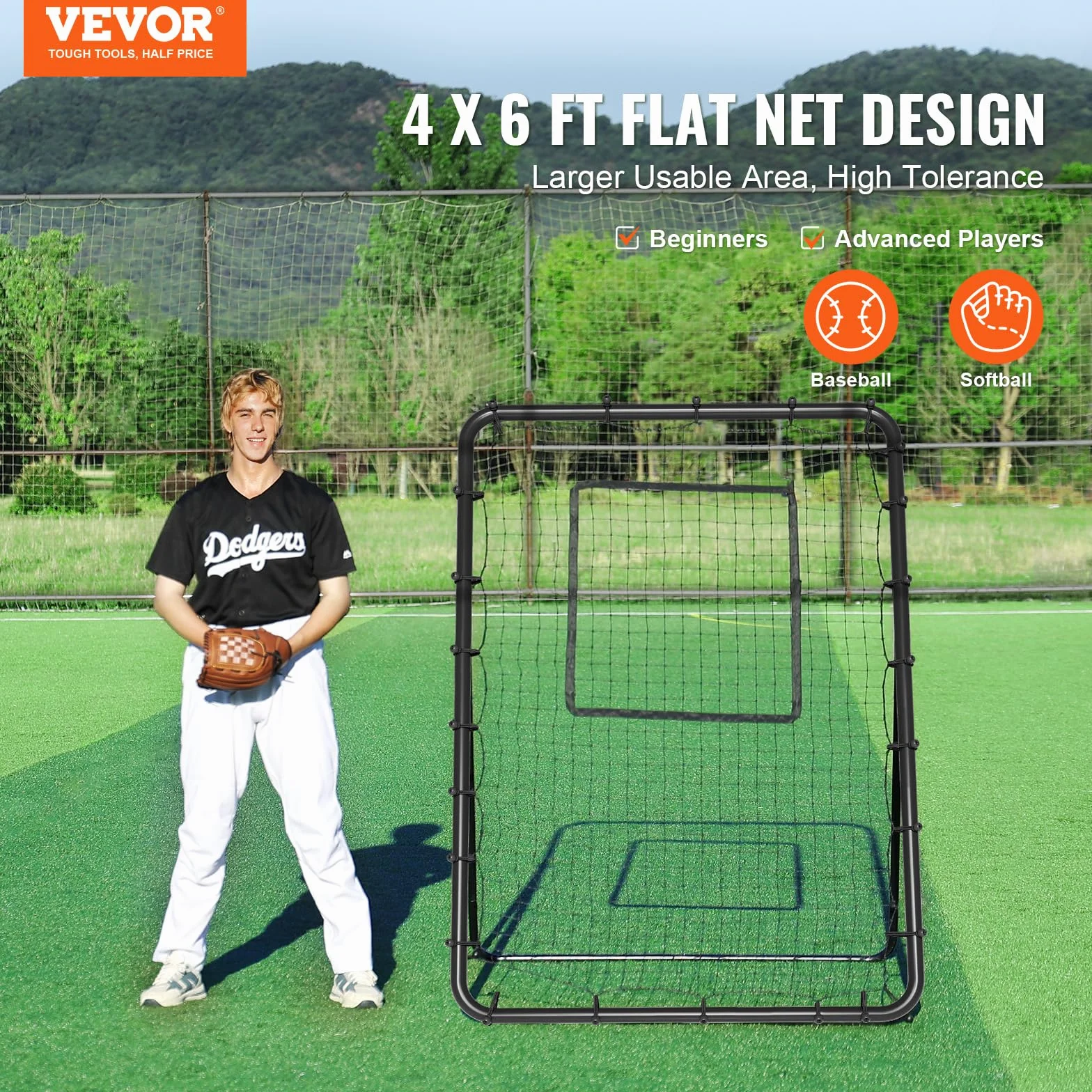 VEVOR Filet de Rebond Baseball Softball Mixte Adolescent