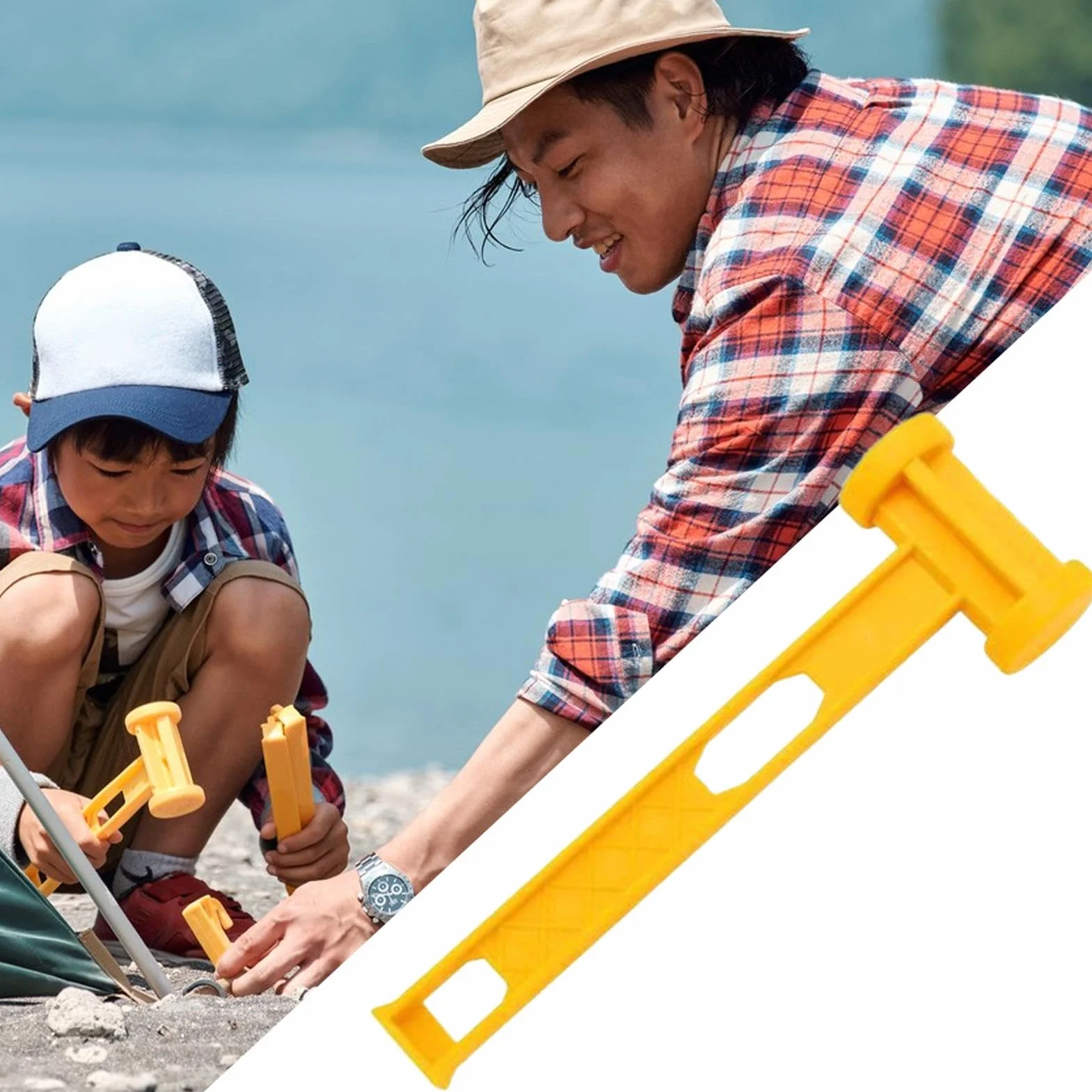 Maillet de camping polyéthylène robuste antirouille pour tente randonnée