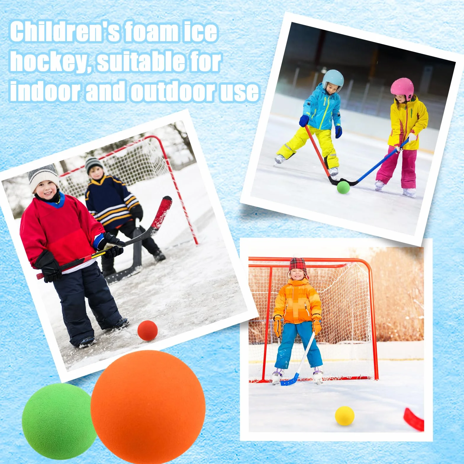 PEUTIER 10pcs Balles de Hockey en Mousse 5cm Mini Hockey Enfants Couleurs Assorties