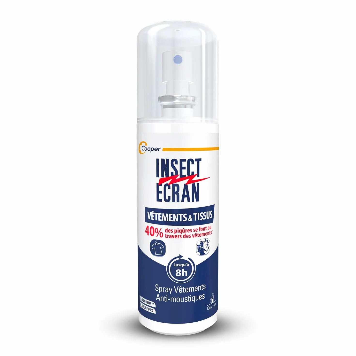 Anti-Moustiques Spray 100ml Protection Vêtements Tissus Fabriqué France