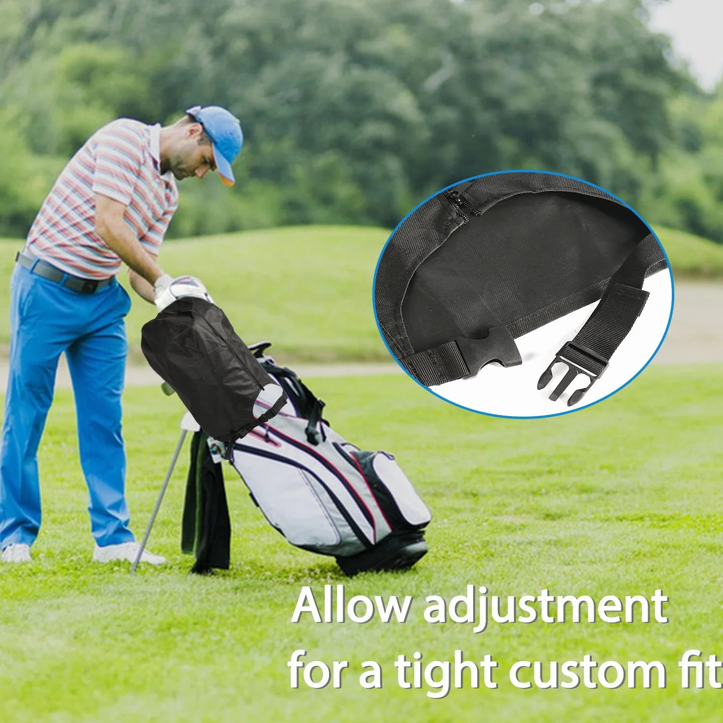 Housse de Pluie pour Sac de Golf – Housse de Sac de Golf imperméable Durable pour Homme et Femme – Sac de Golf et Chariot de Transport