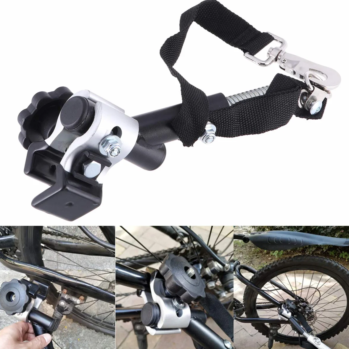 Vélo Remorque Aluminium Alliage Attelage Adaptateur Fixation Acier Gauche Connecteur Enfant Pet Cargo