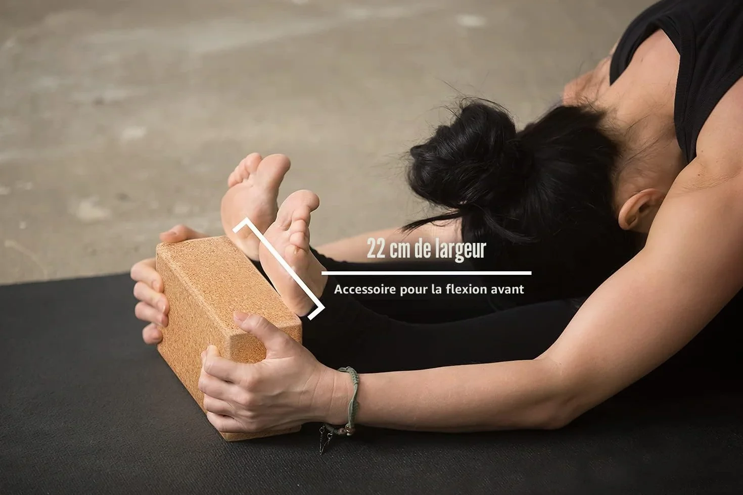 AMITYUNION Blocs de Yoga 65mm Lot de 2 Naturel Hatha Yoga Méditation Pilates