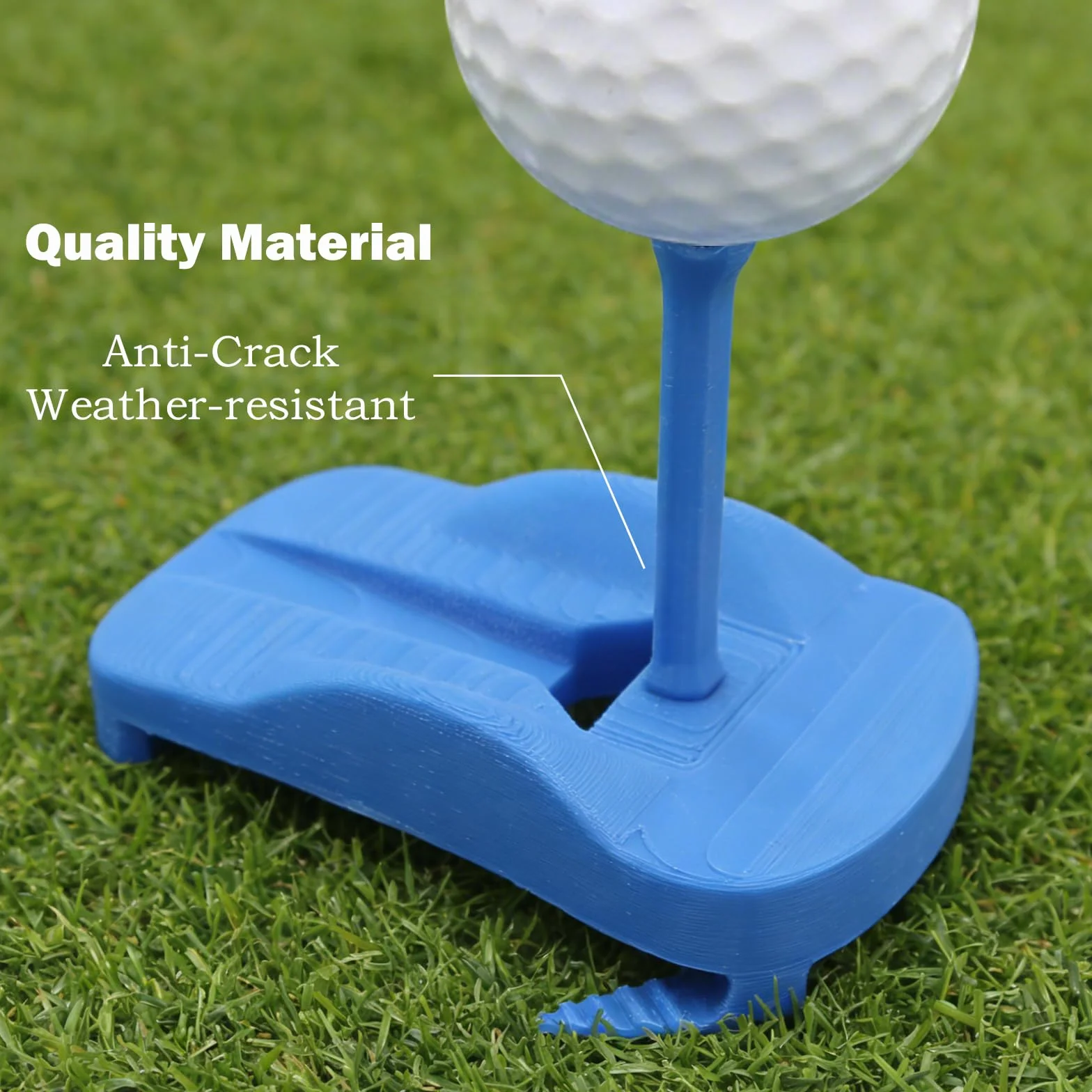 Support de Tees de Golf pour Gazon Artificiel - Base articulée et 5 Tees pour simulateur, Plateforme de Frappe Stable