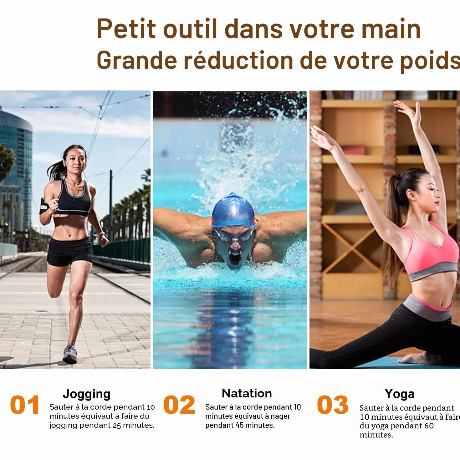 Corde à Sauter Sport sans fil avec Compteur Calories, Minuterie et LCD, Poignées Antidérapantes Réglable pour Adulte Enfant