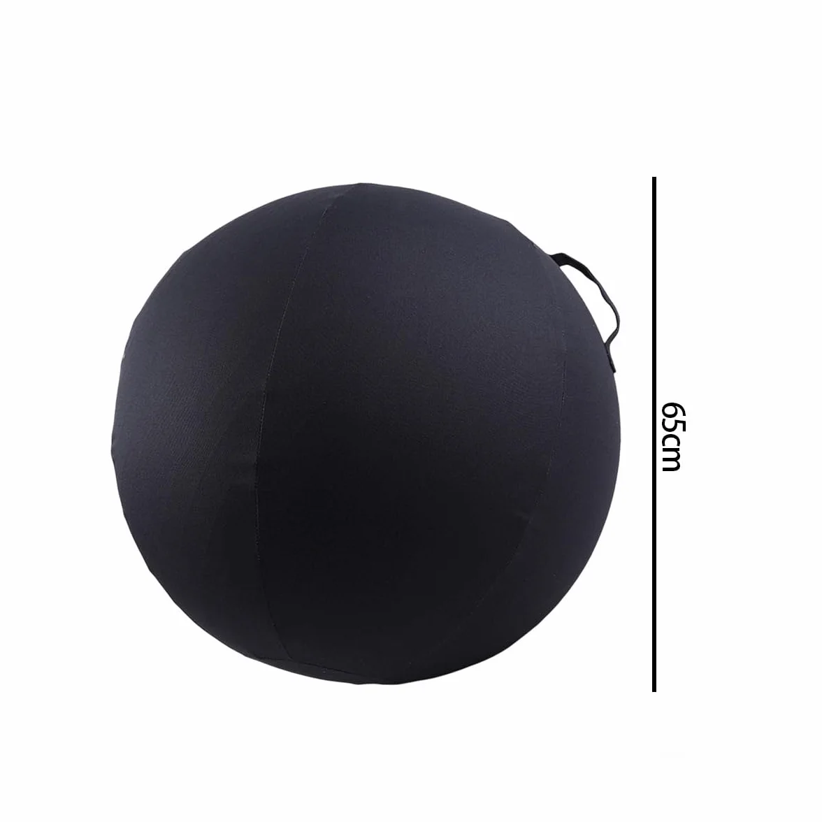 Housse de protection ballon yoga 65 cm coton respirant poignée transport gris foncé