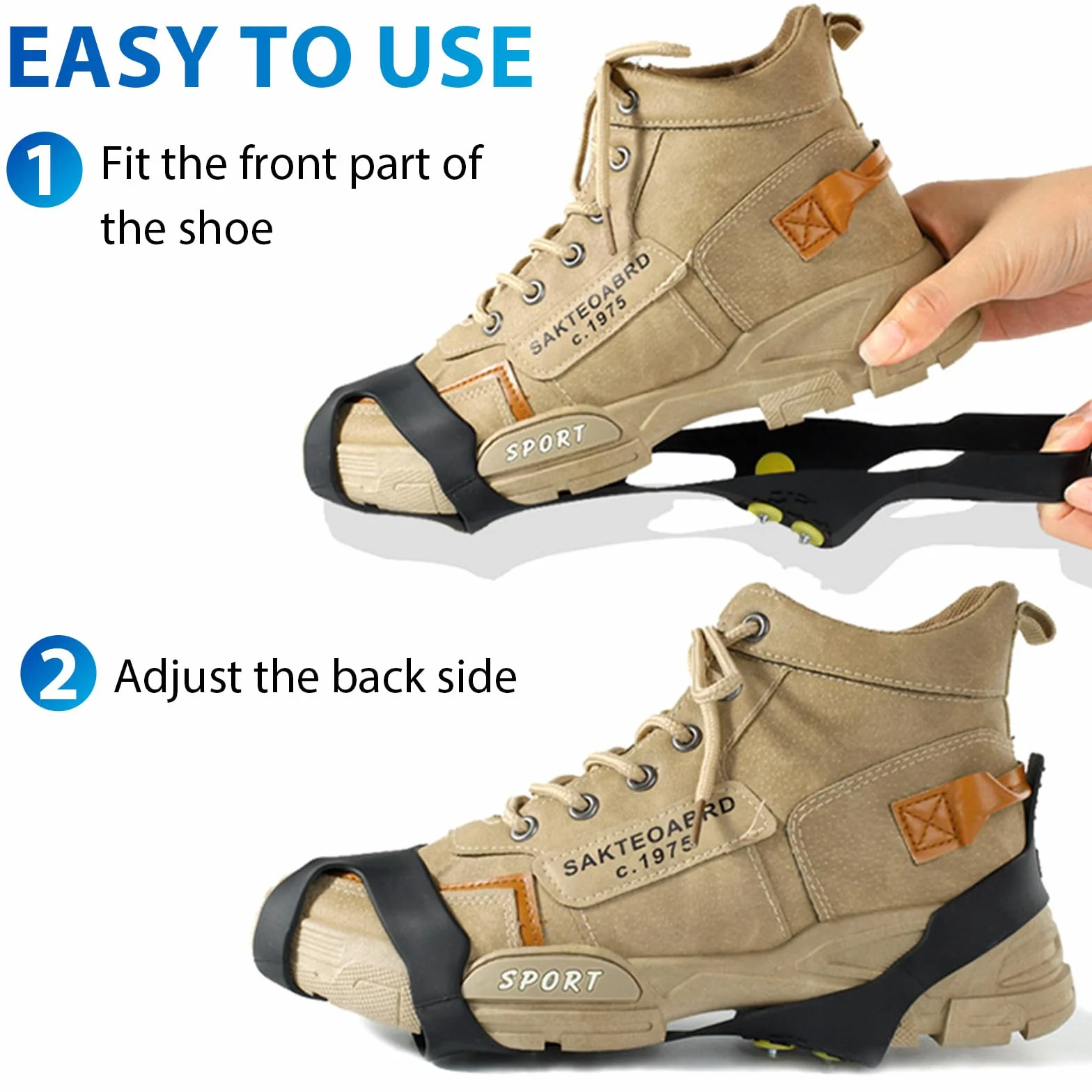 Crampons Neige Poids Léger Protection pour Marche Randonnée Hiver Alpinisme