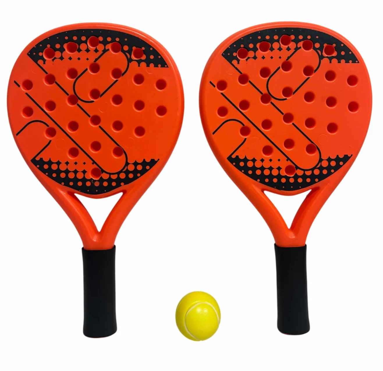 Raquettes de Padel Set 2 raquettes en plastique 41 cm avec balle Plage Beach Tennis