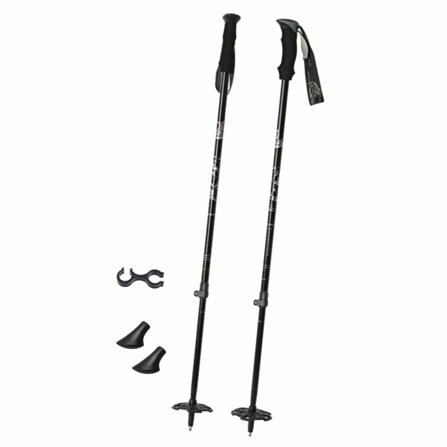 2 Bâtons de Ski Télescopiques en Aluminium avec Poignée Ergonomique et Système de Verrouillage Amélioré pour Adultes et Enfants, pour Le Ski et La Ran