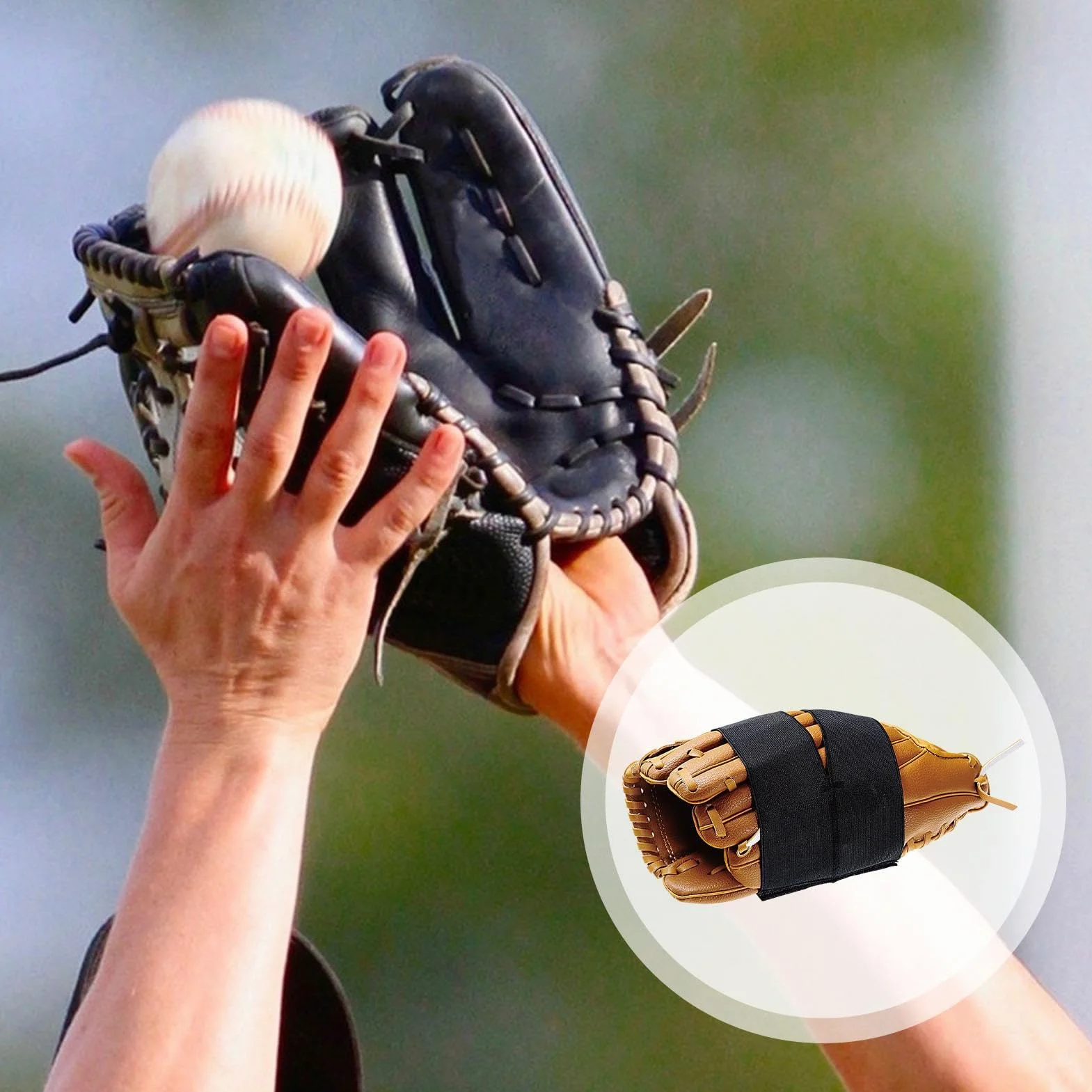 Enveloppe de baseball élastique pour gants, accessoire pour façonner et fixer gants de softball