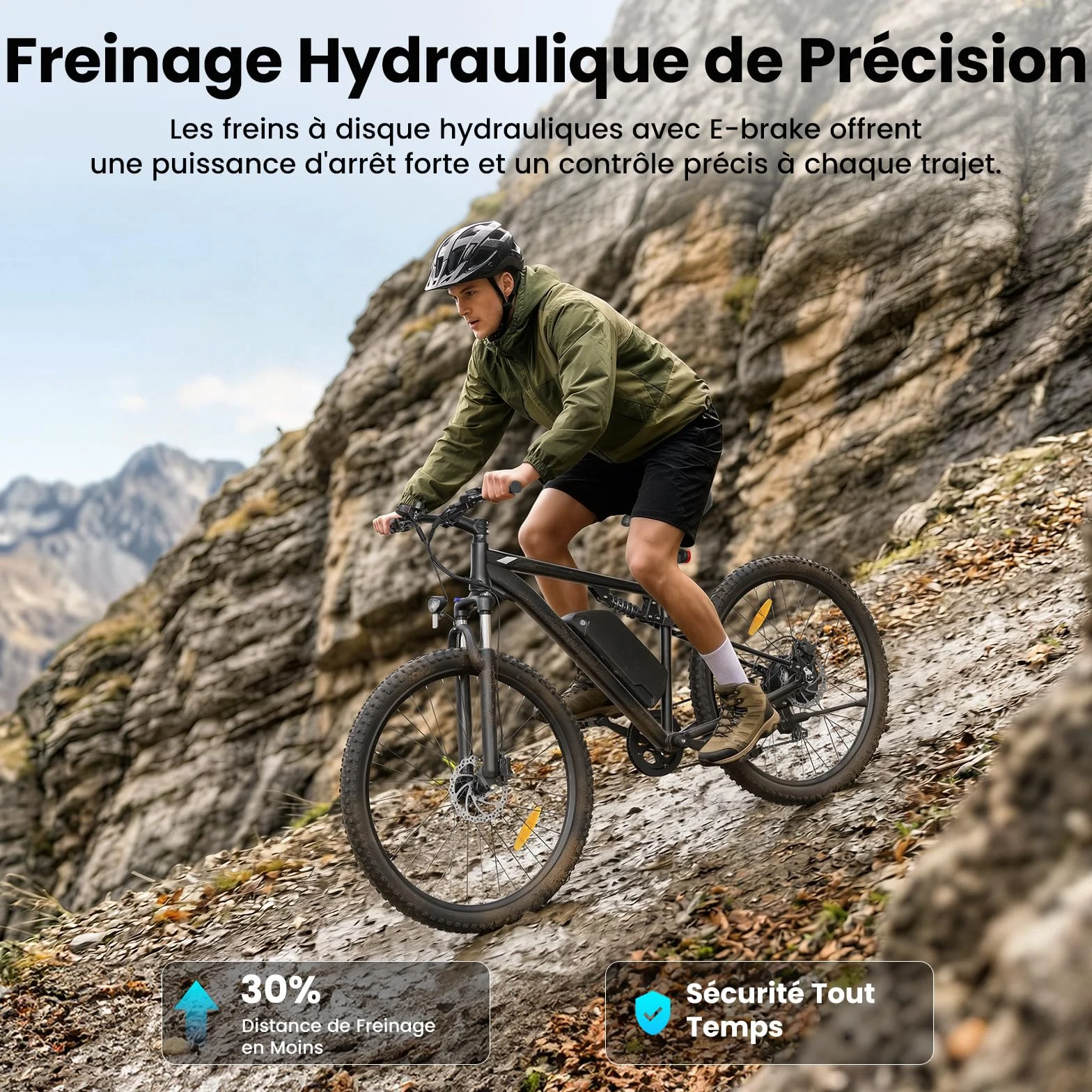 Touroll U2 Pro Vélo Électrique Homme 29" VTT 48V 15Ah 150KM 70Nm Freins à Disque Hydrauliques