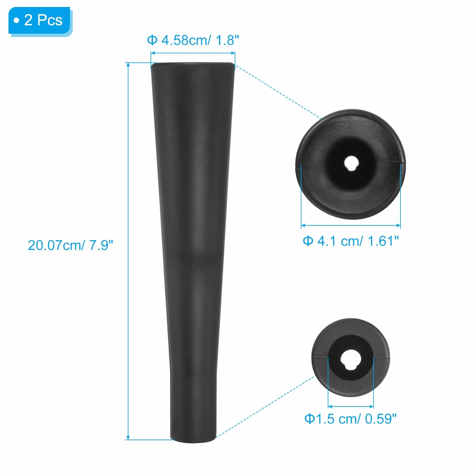 PATIKIL Baseball Batting Tee Replacement 2 Pack Rubber Ball Cup for Baseball Softball Training Hitting, Black