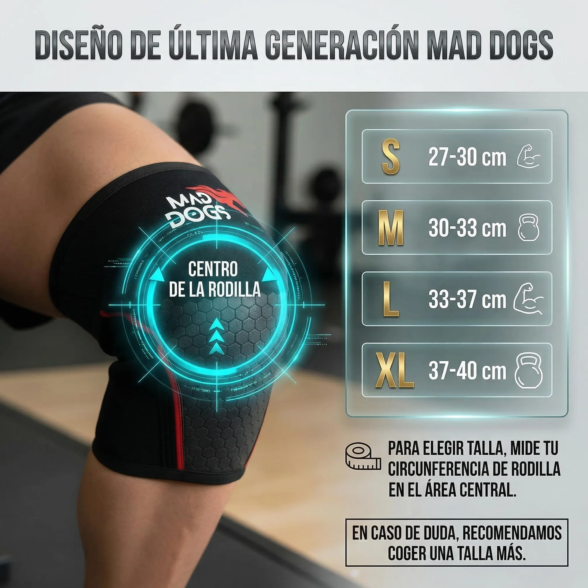 MAD DOGS Genouillères Crossfit 5 mm Néoprène Powerlifting Haltérophilie Protection Articulaire