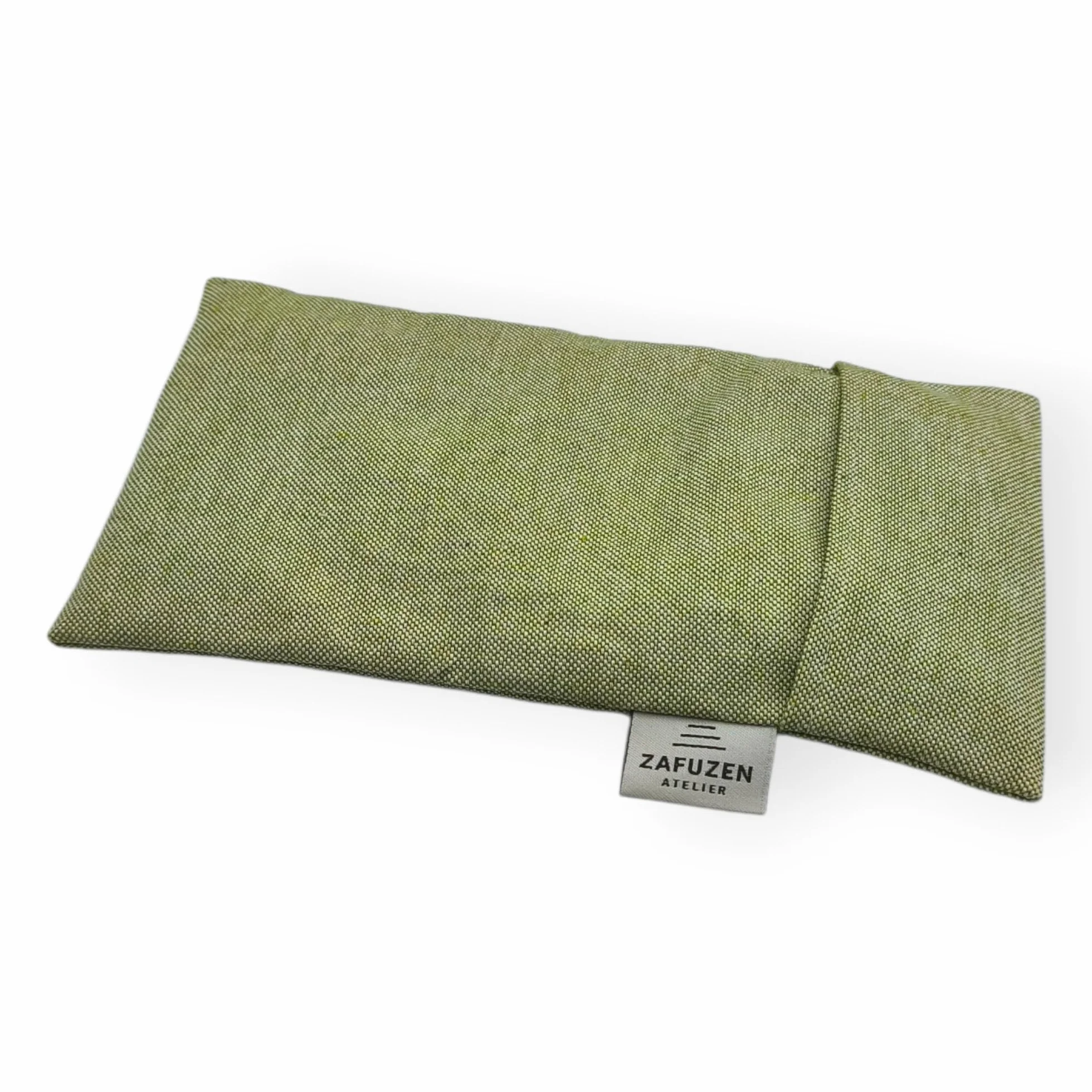 Coussin pour Les Yeux avec Housse Lavable Sage – Coussin oculaire avec Fleurs de Lavande Naturelle et Riz, Coton Naturel, Yoga et méditation