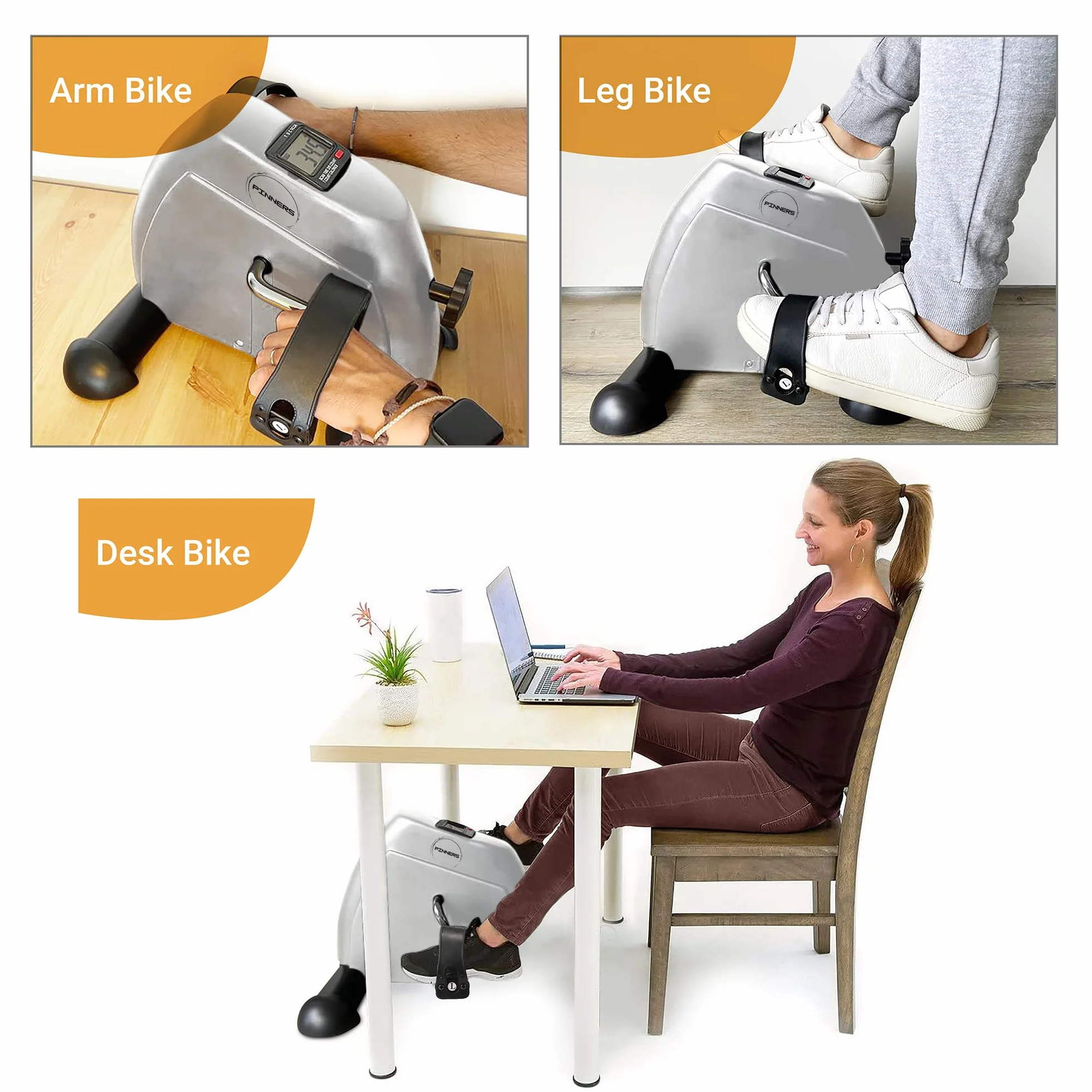 Mini vélo d'appartement, pédales d'exercice statique pour seniors
